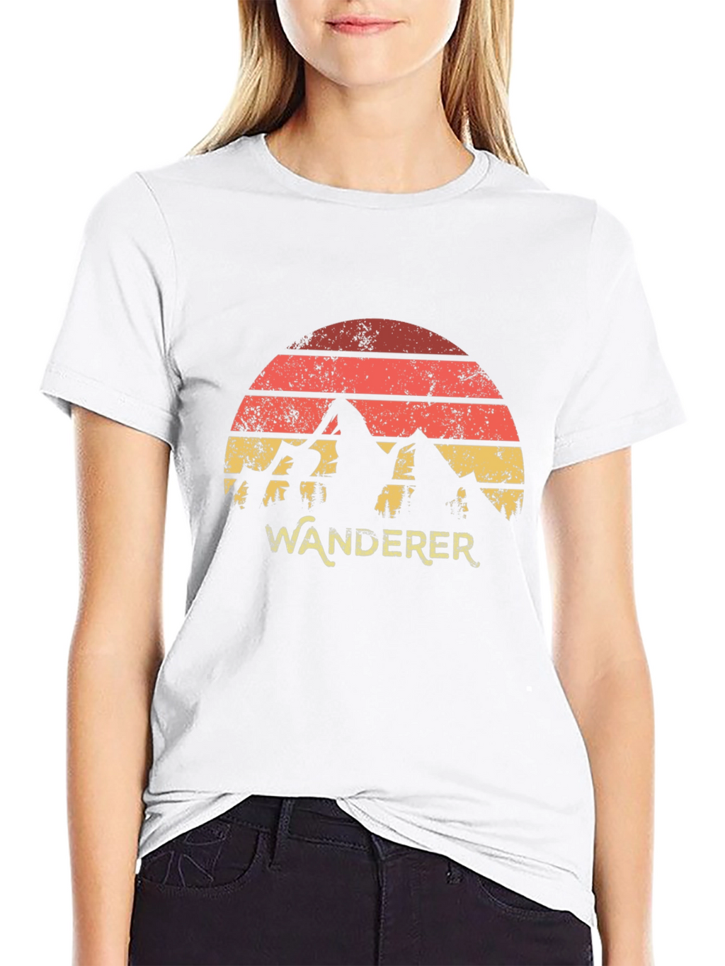 Wanderer Mountain Graphic Tee - Retro Style