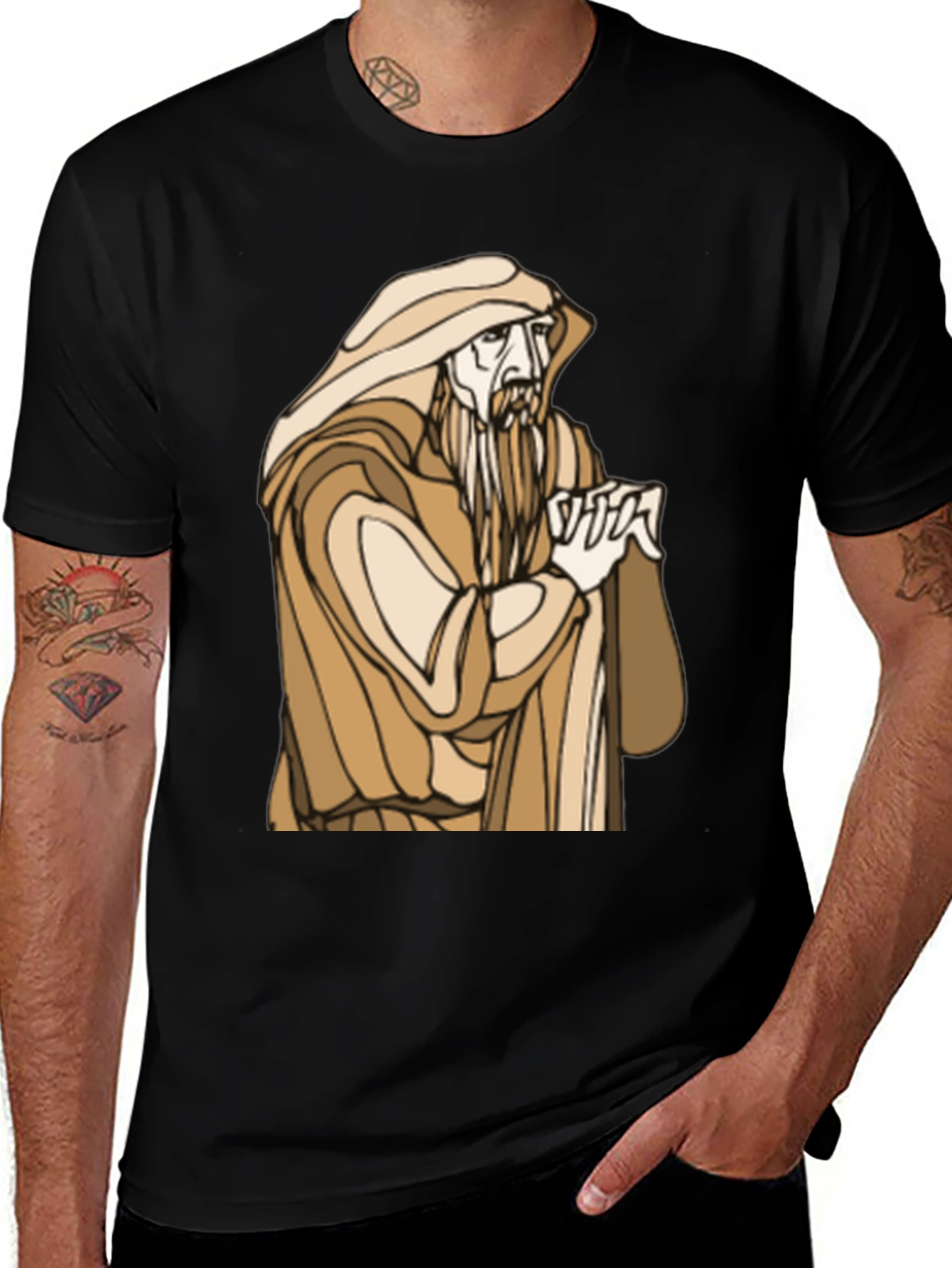 Wizard Graphic Tee - Mens Black T-Shirt
