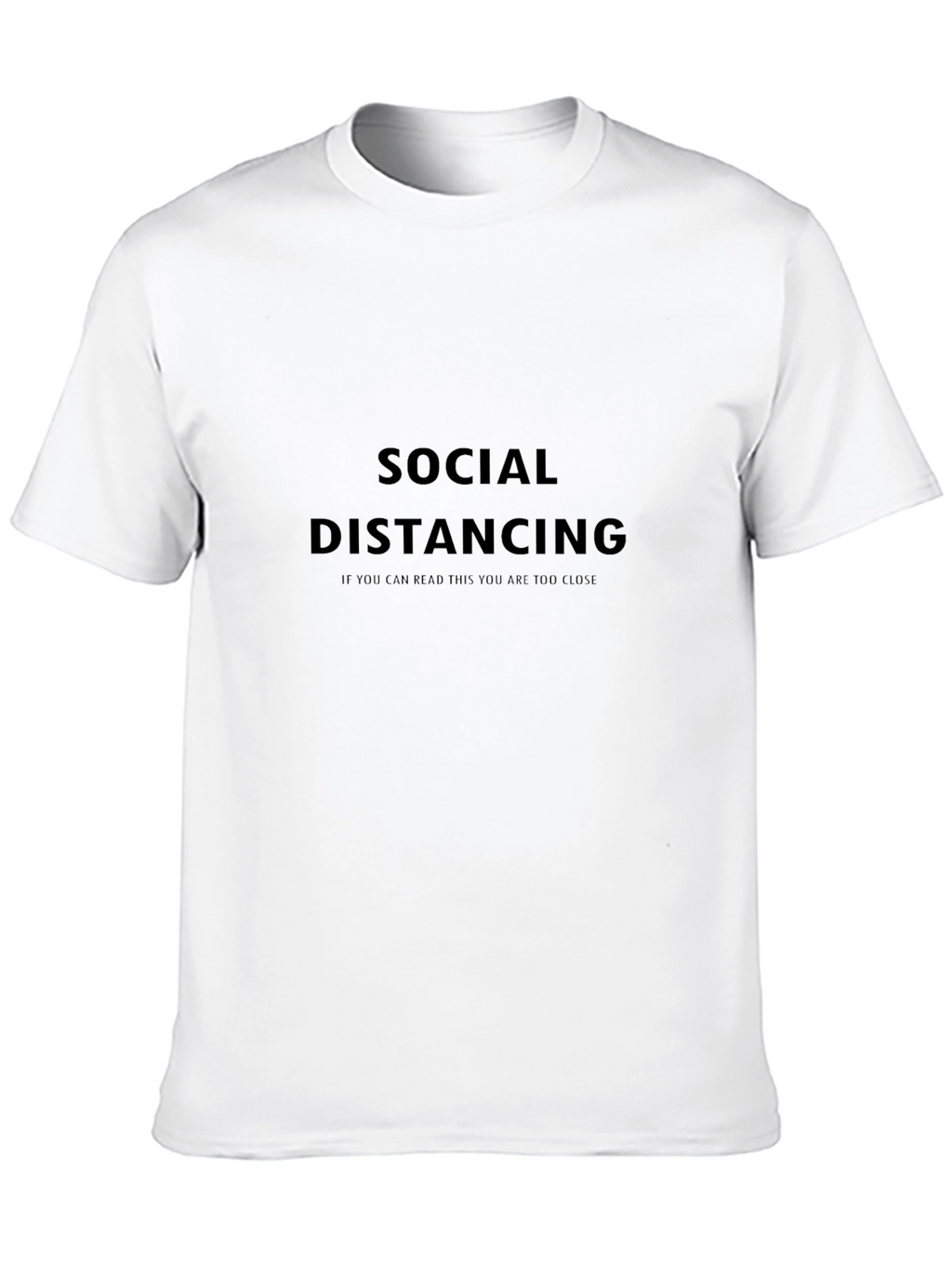 Social Distancing Slogan Black Tee