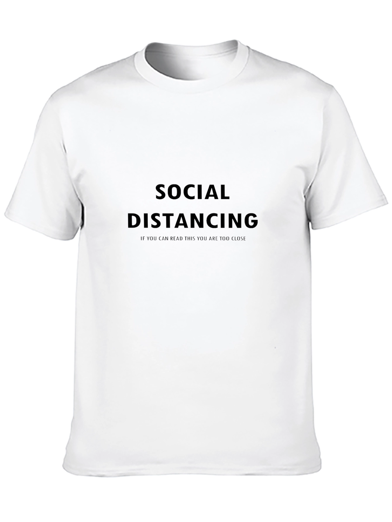 Social Distancing Slogan Black Tee