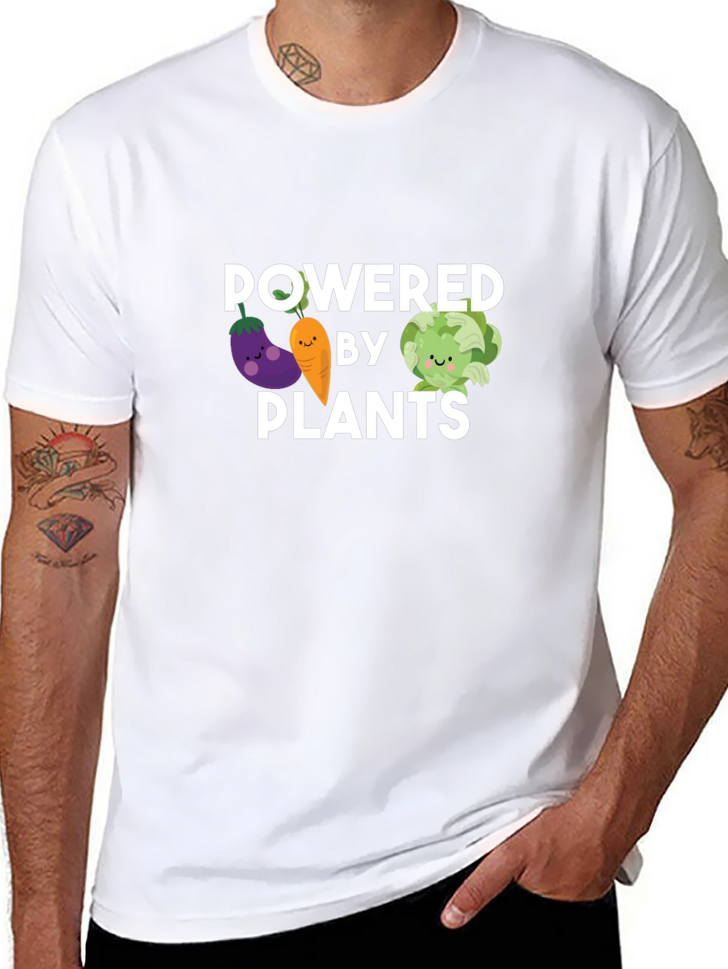 Powered by Plants T-Shirt - Vegan Lifestyle Tee