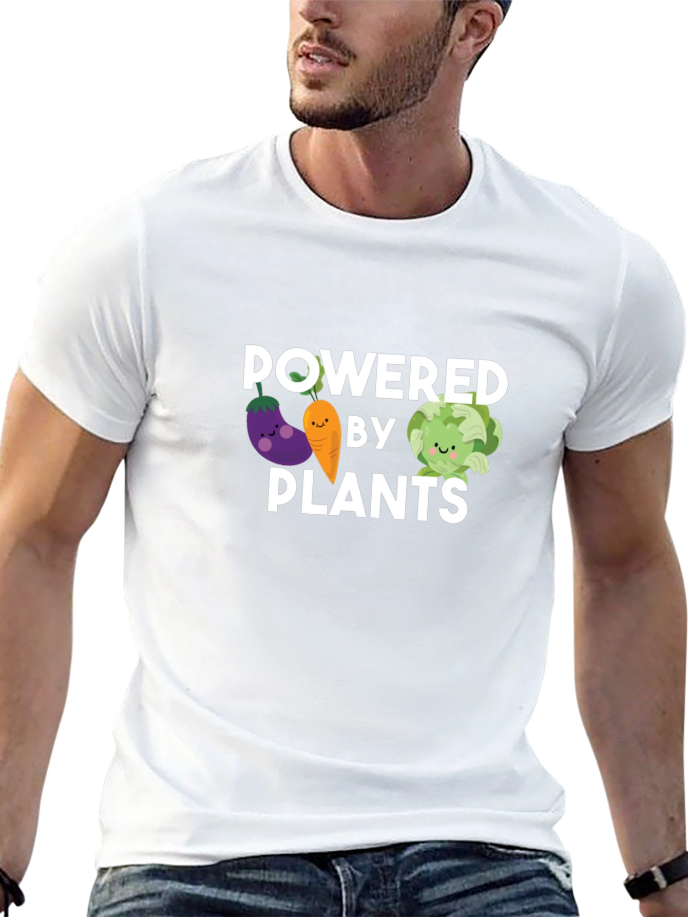 Powered by Plants T-Shirt - Vegan Lifestyle Tee