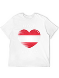 I Love Austria Heart Flag T-Shirt
