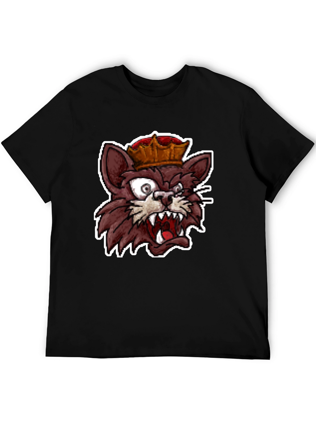 King Cat Graphic T-Shirt - Black