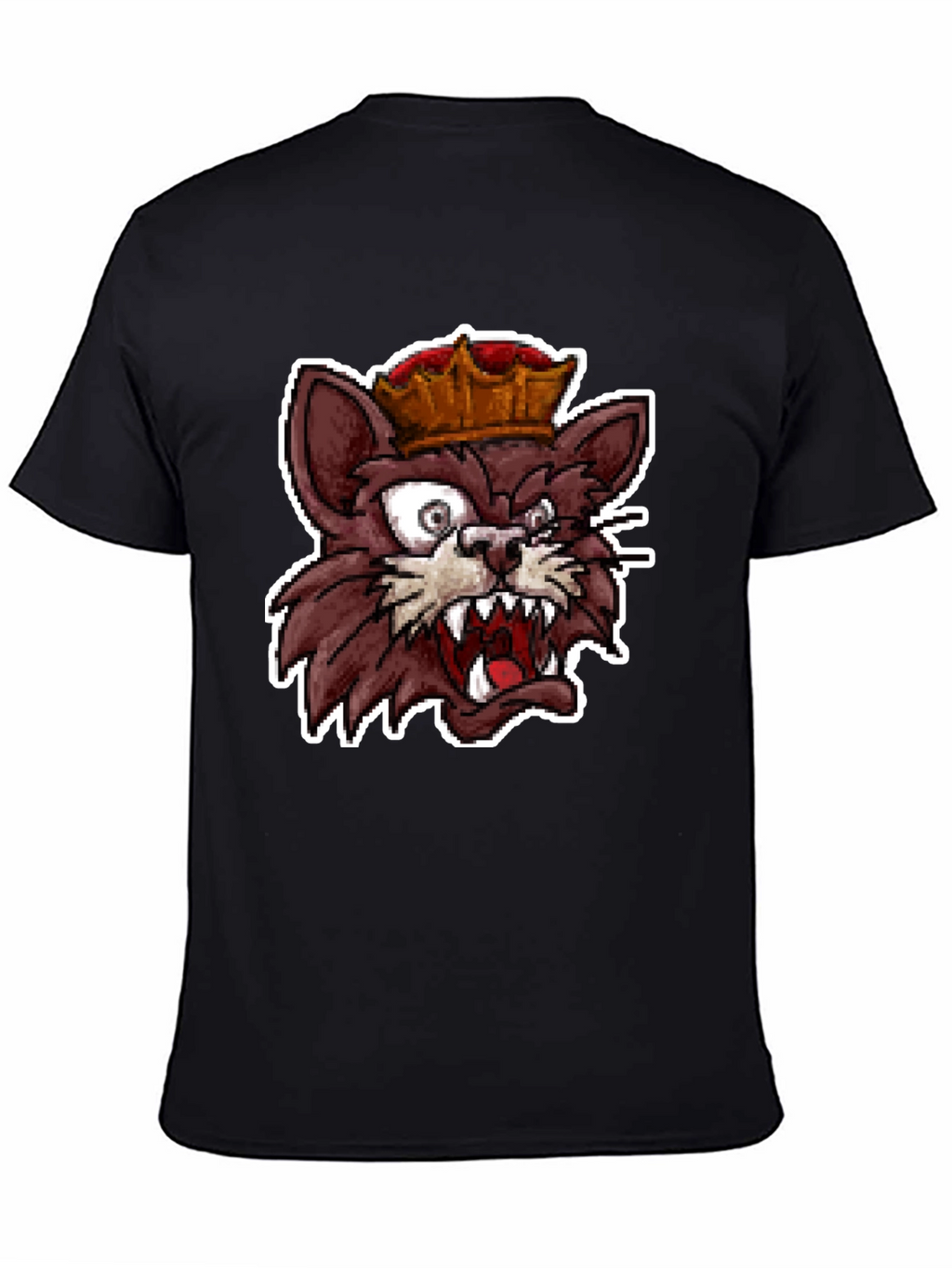 King Cat Graphic T-Shirt - Black