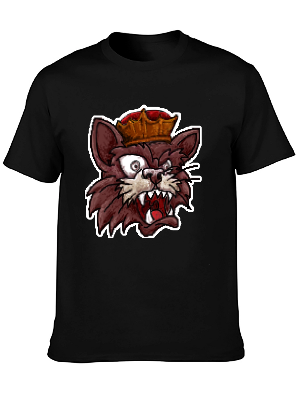 King Cat Graphic T-Shirt - Black