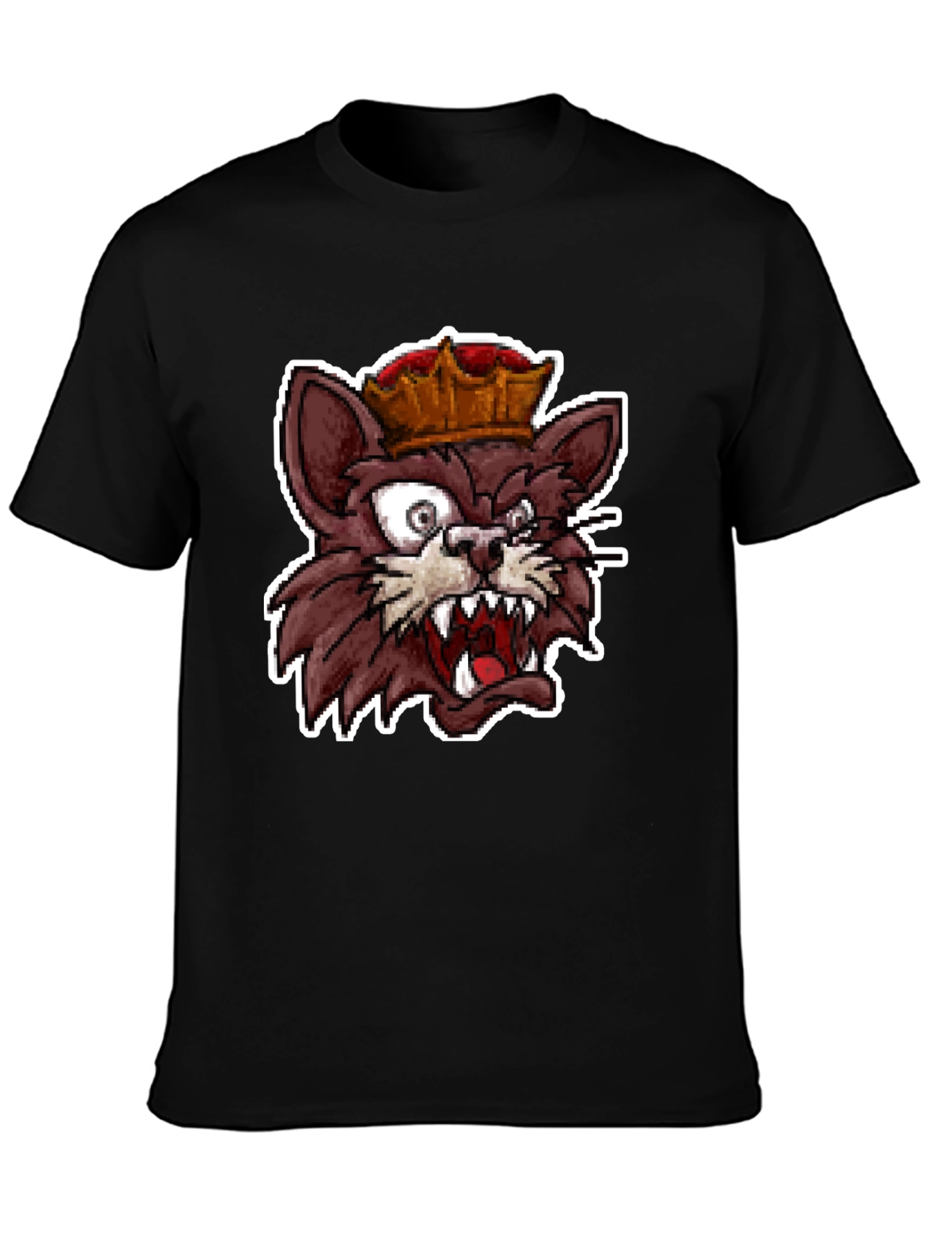 King Cat Graphic T-Shirt - Black