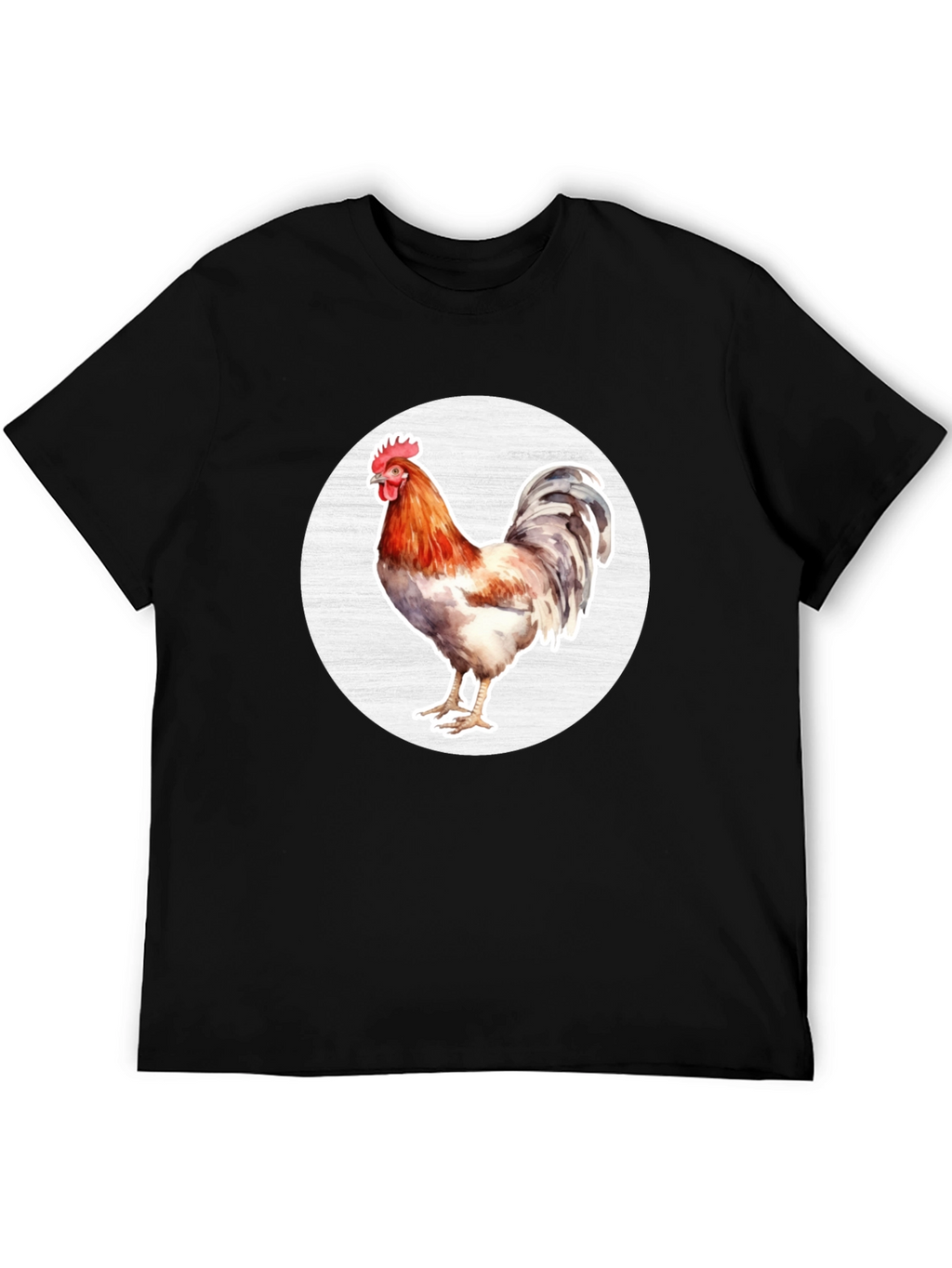 Rooster Graphic T-Shirt - Black Cotton Tee