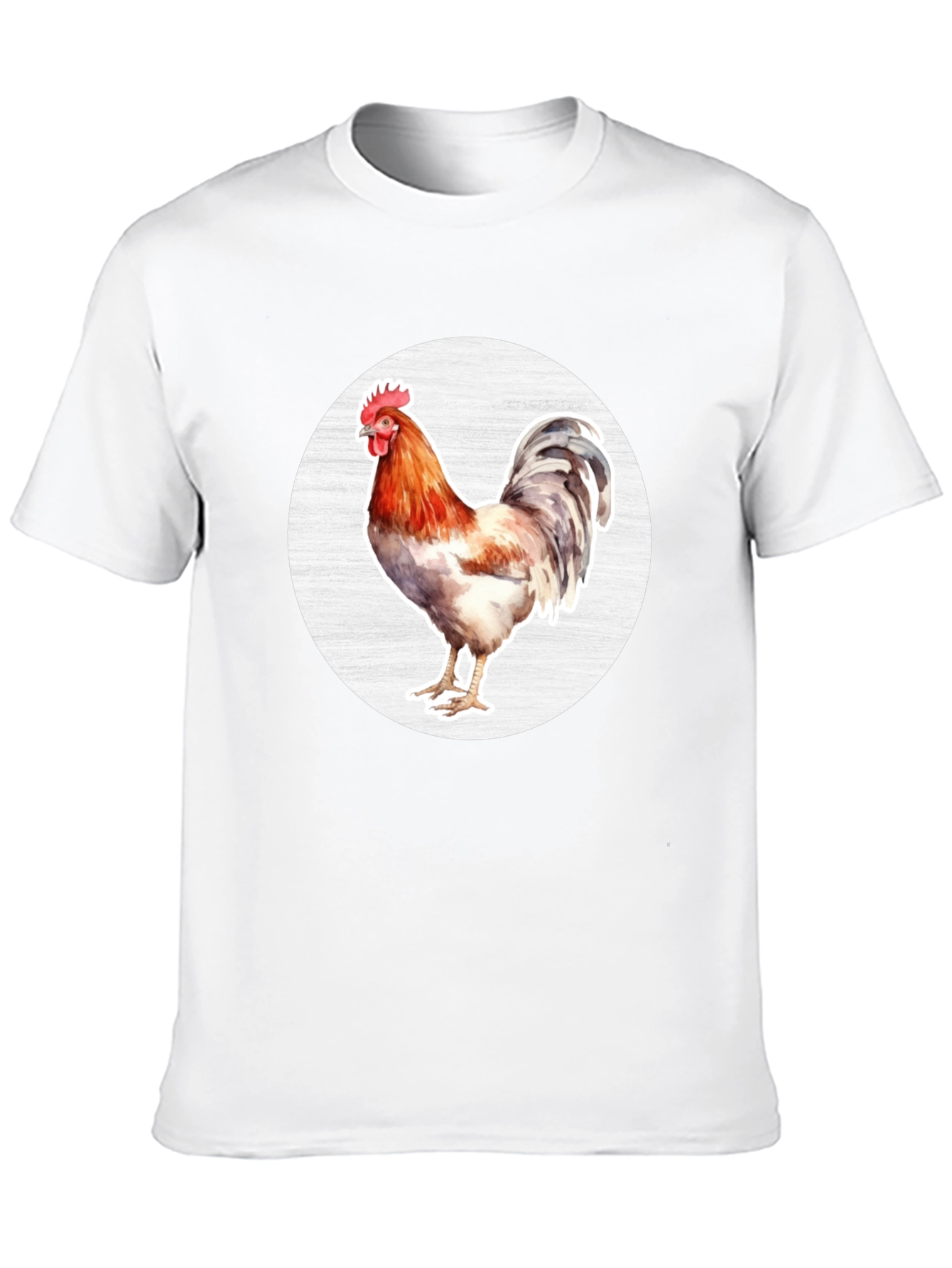 Rooster Graphic T-Shirt - Black Cotton Tee
