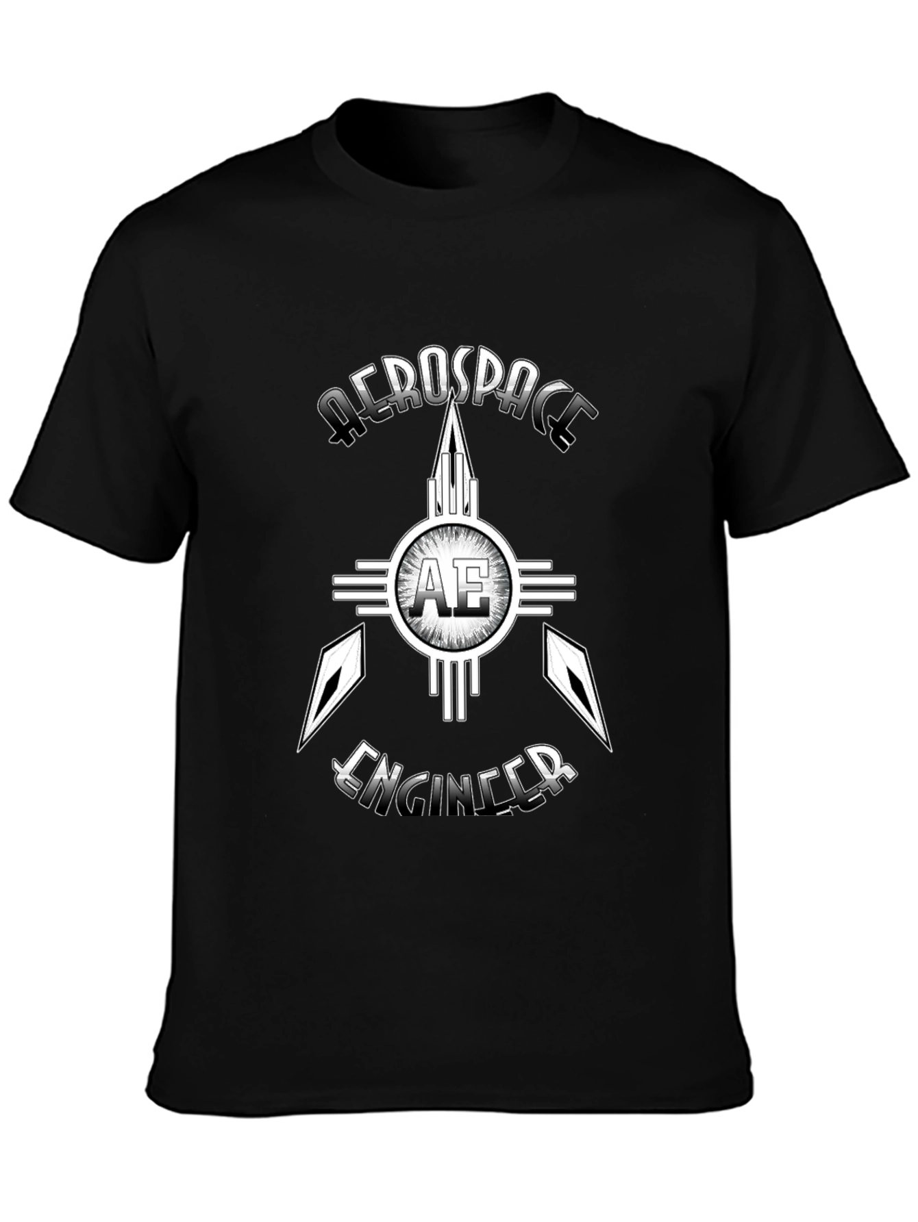 Aerospace Engineer Graphic T-Shirt - Black