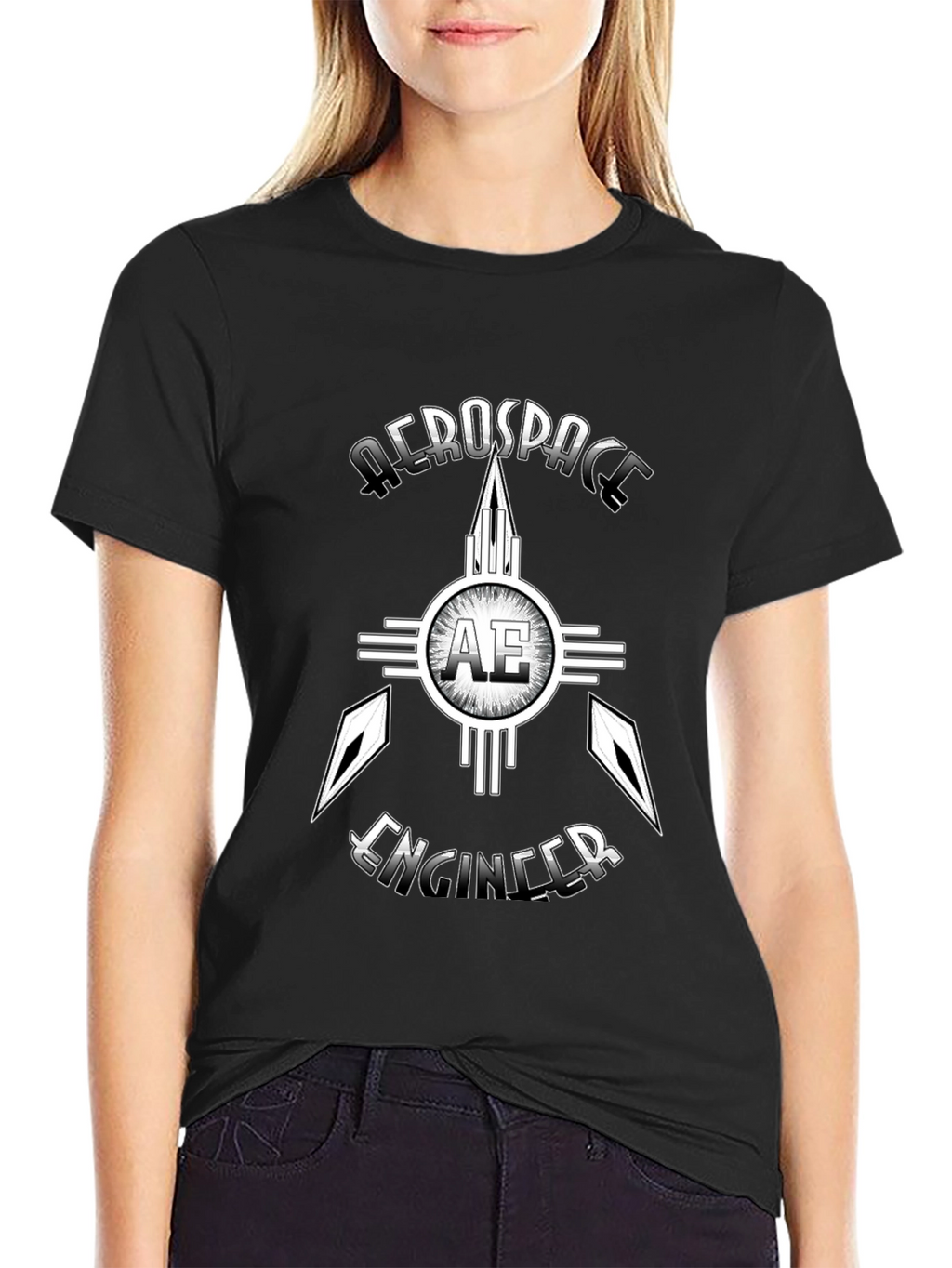 Aerospace Engineer Graphic T-Shirt - Black