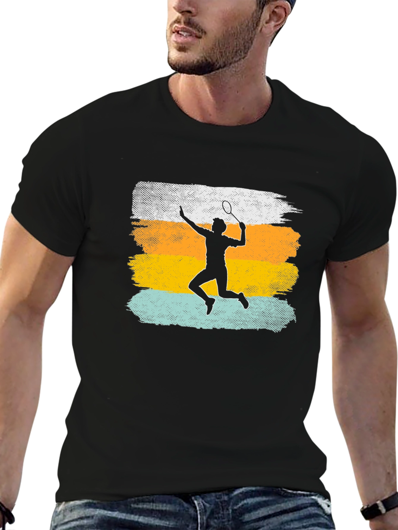 Badminton Player Graphic T-Shirt