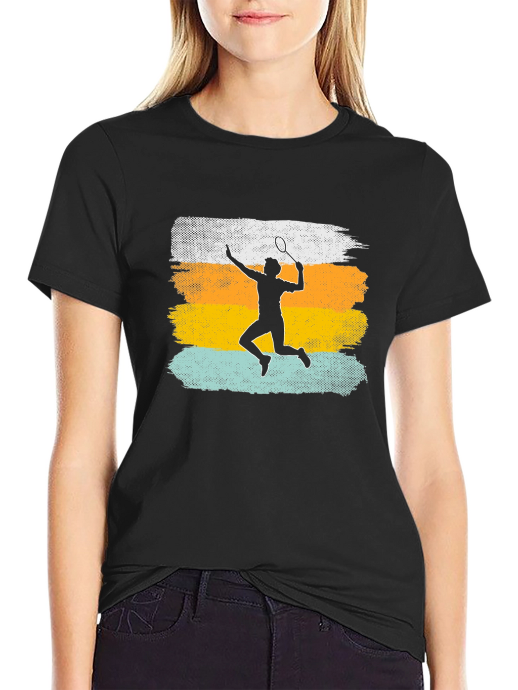 Badminton Player Graphic T-Shirt