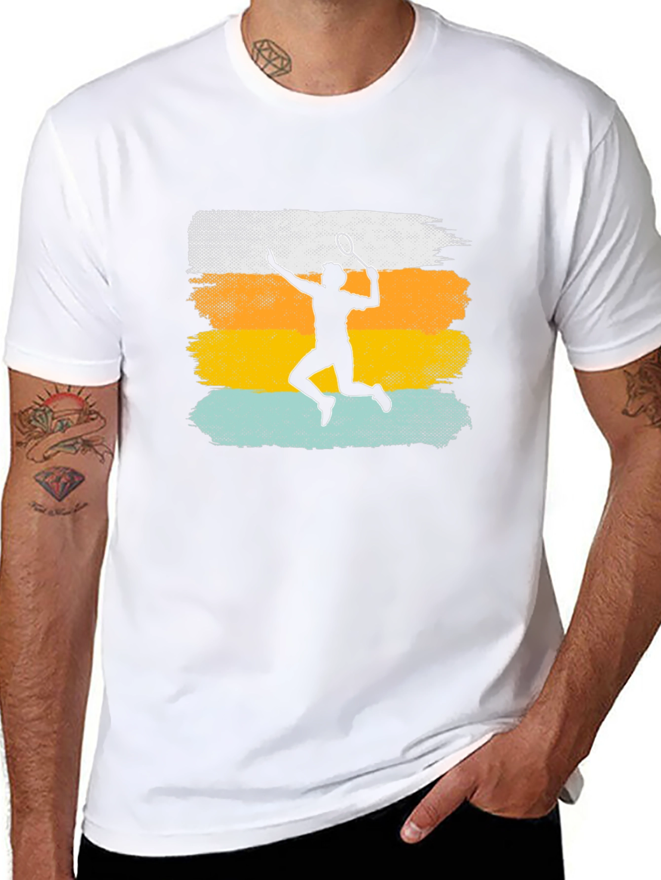 Badminton Player Graphic T-Shirt