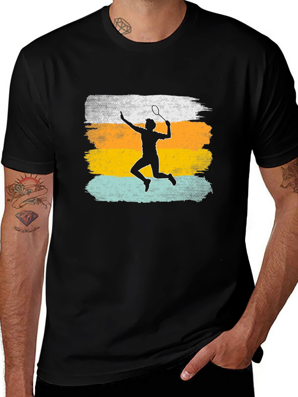 Badminton Player Graphic T-Shirt