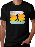 Badminton Player Graphic T-Shirt