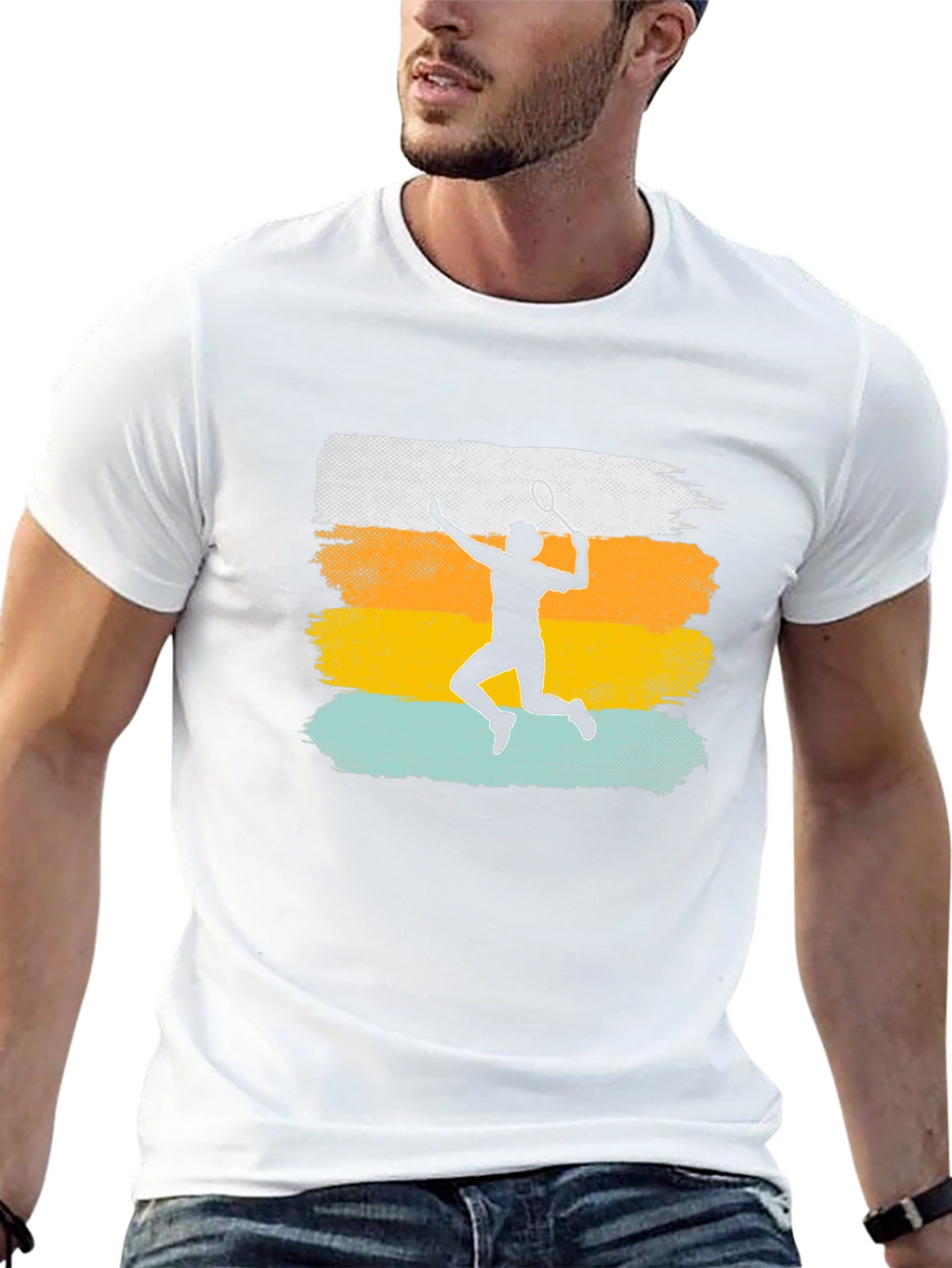 Badminton Player Graphic T-Shirt