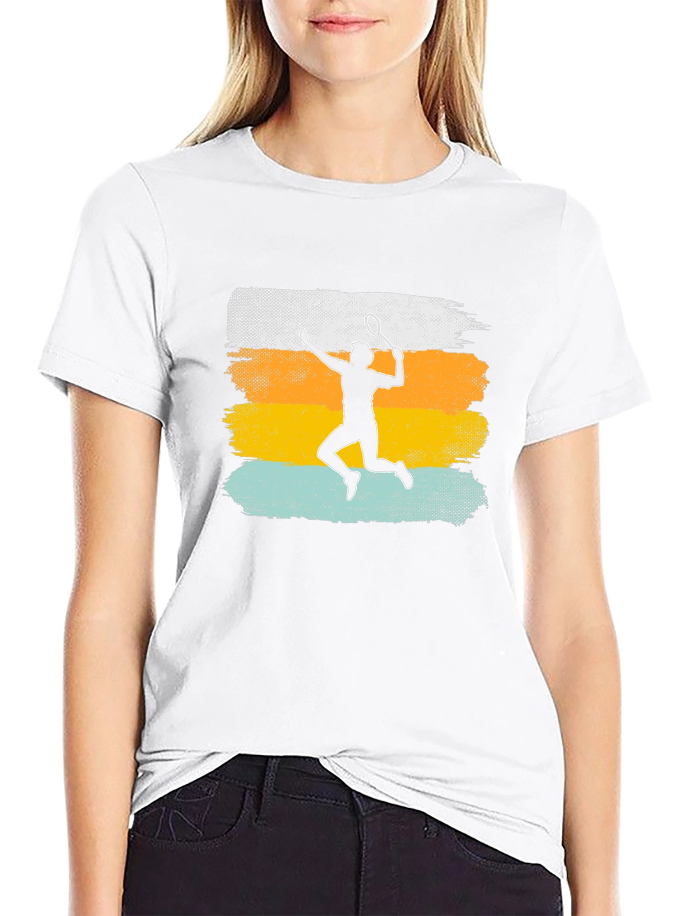 Badminton Player Graphic T-Shirt