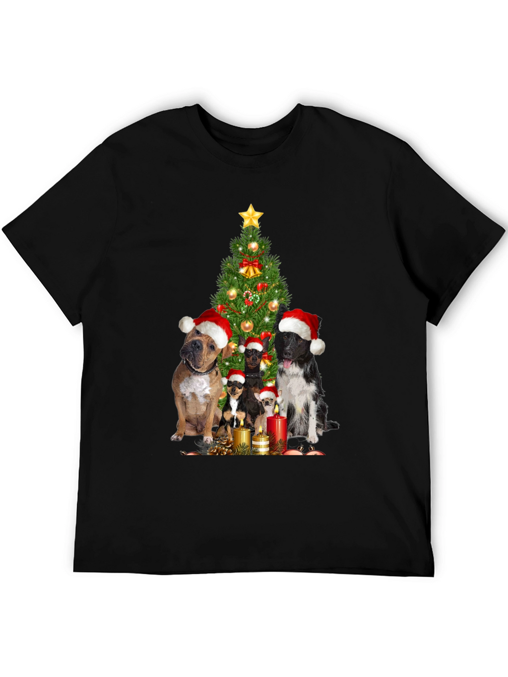 Festive Dog Christmas Tree T-Shirt