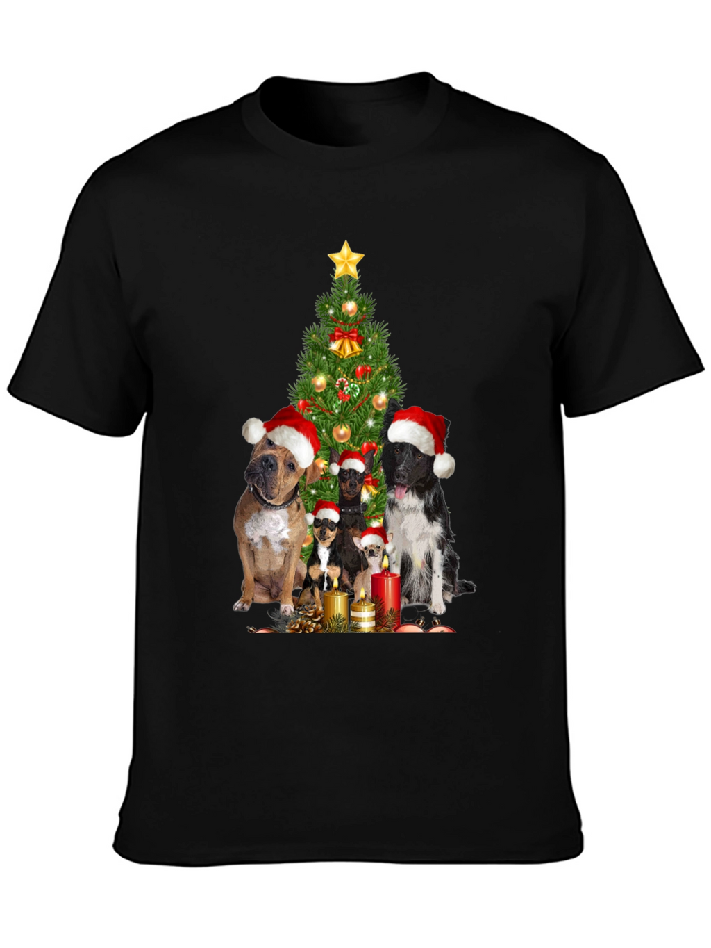 Festive Dog Christmas Tree T-Shirt