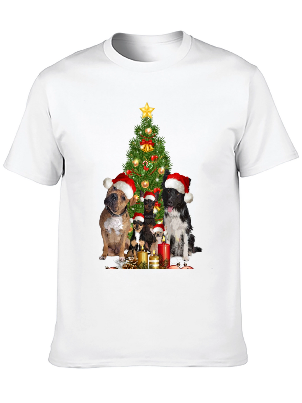 Festive Dog Christmas Tree T-Shirt