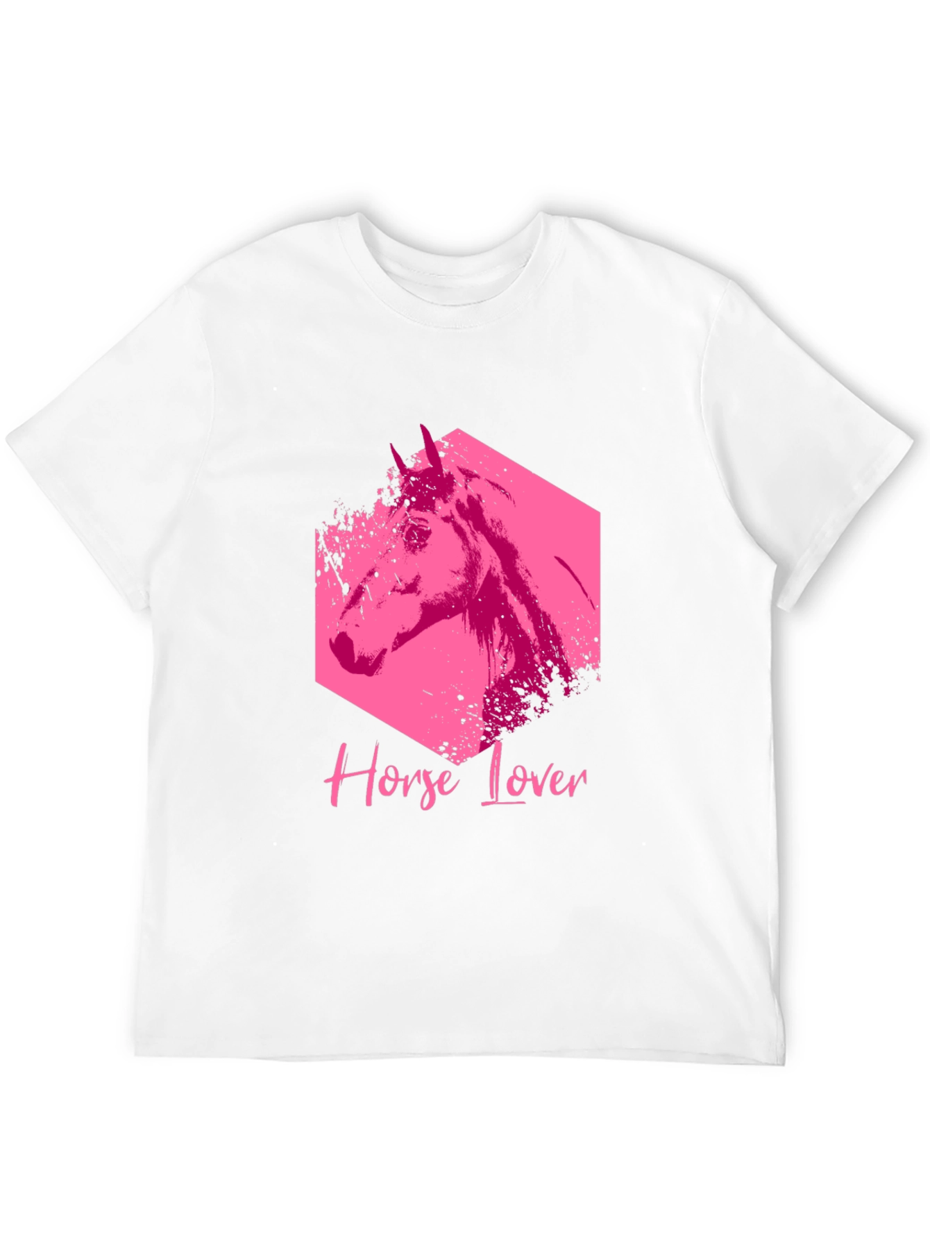 Horse Lover Graphic Tee - Black Cotton Blend