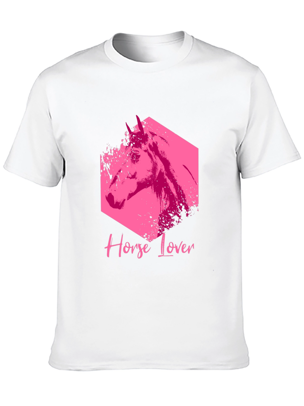 Horse Lover Graphic Tee - Black Cotton Blend