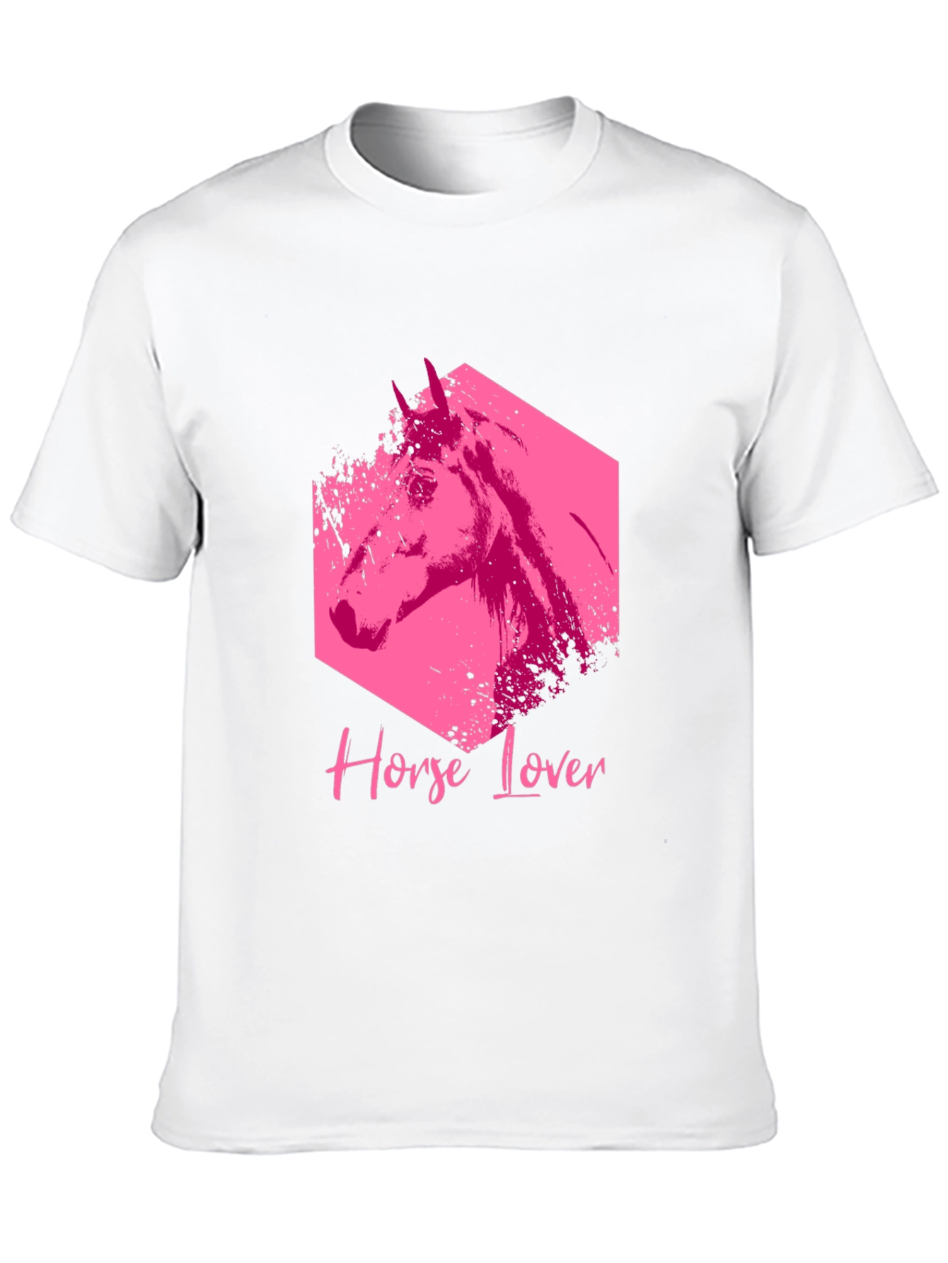 Horse Lover Graphic Tee - Black Cotton Blend