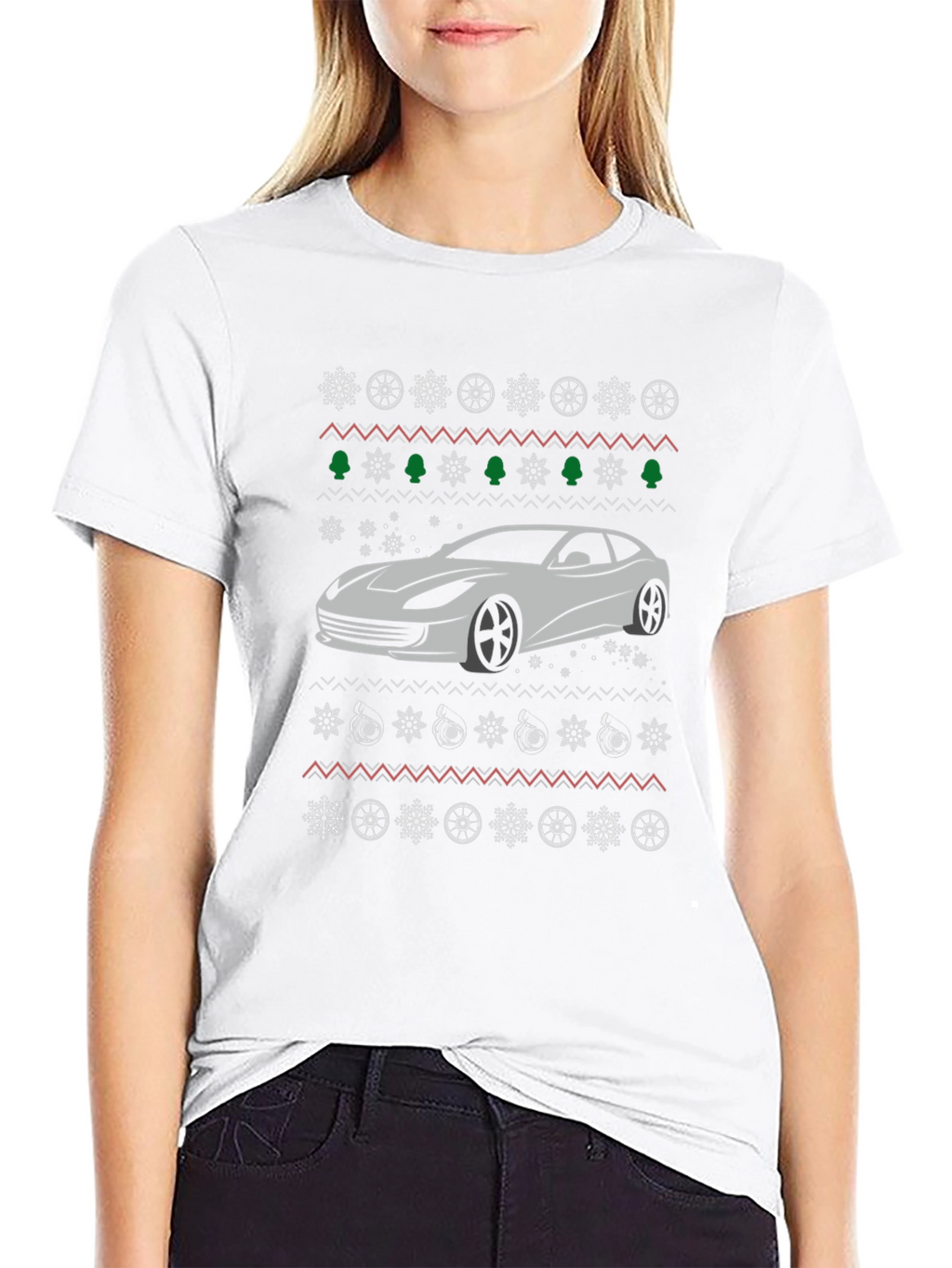 Car Christmas Pattern T-Shirt