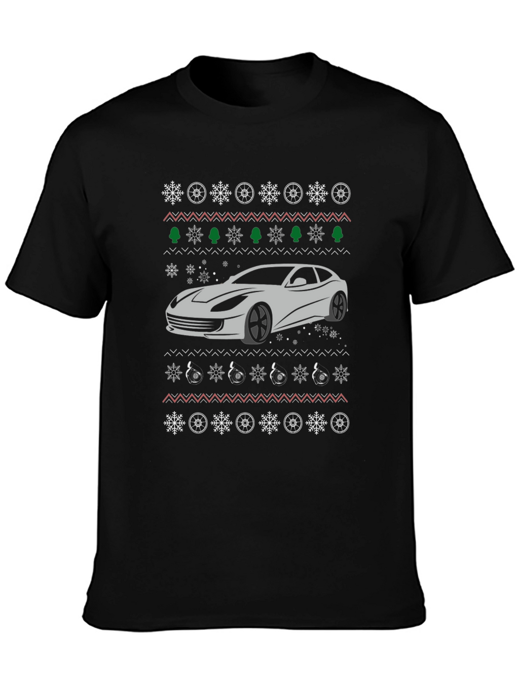 Car Christmas Pattern T-Shirt