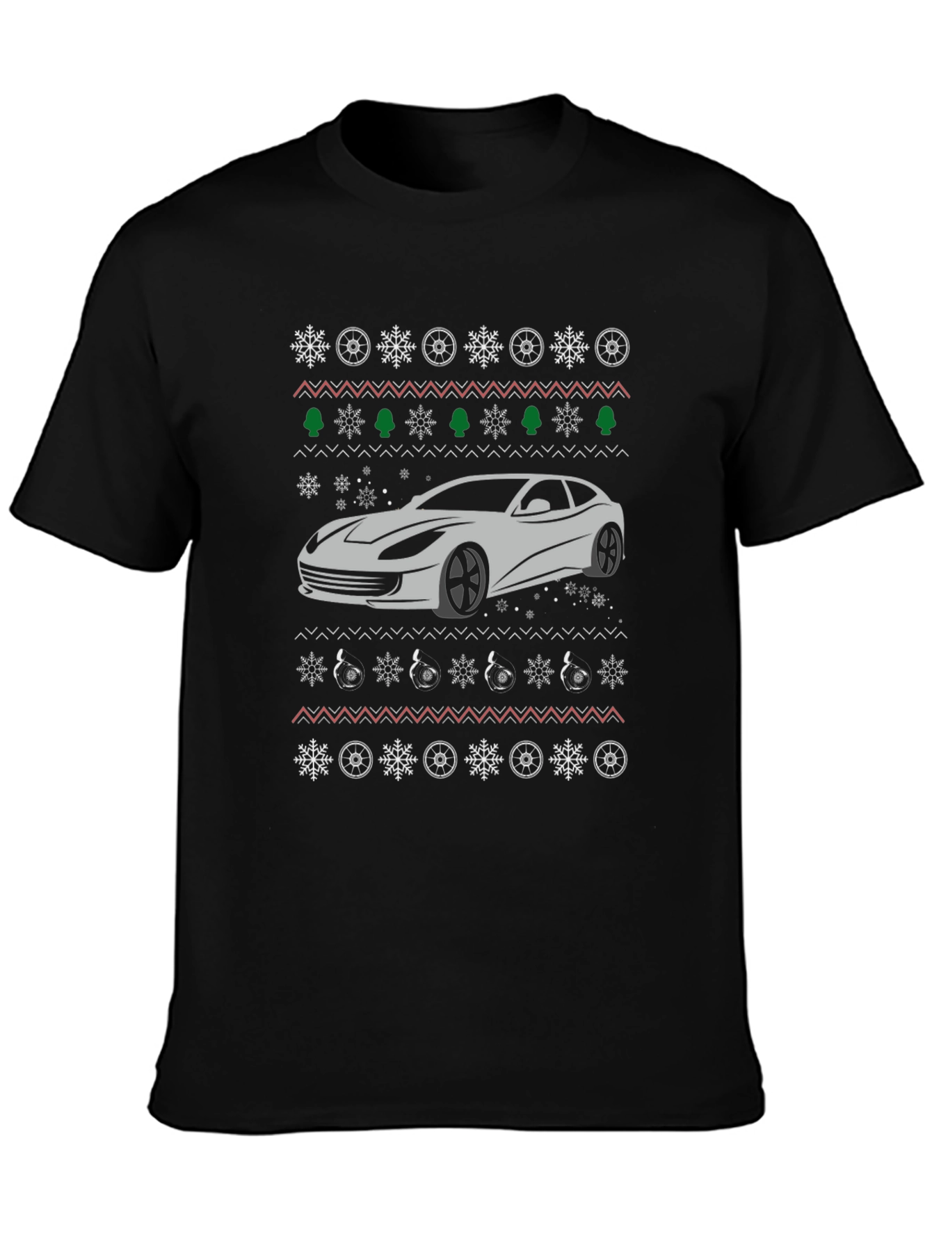 Car Christmas Pattern T-Shirt
