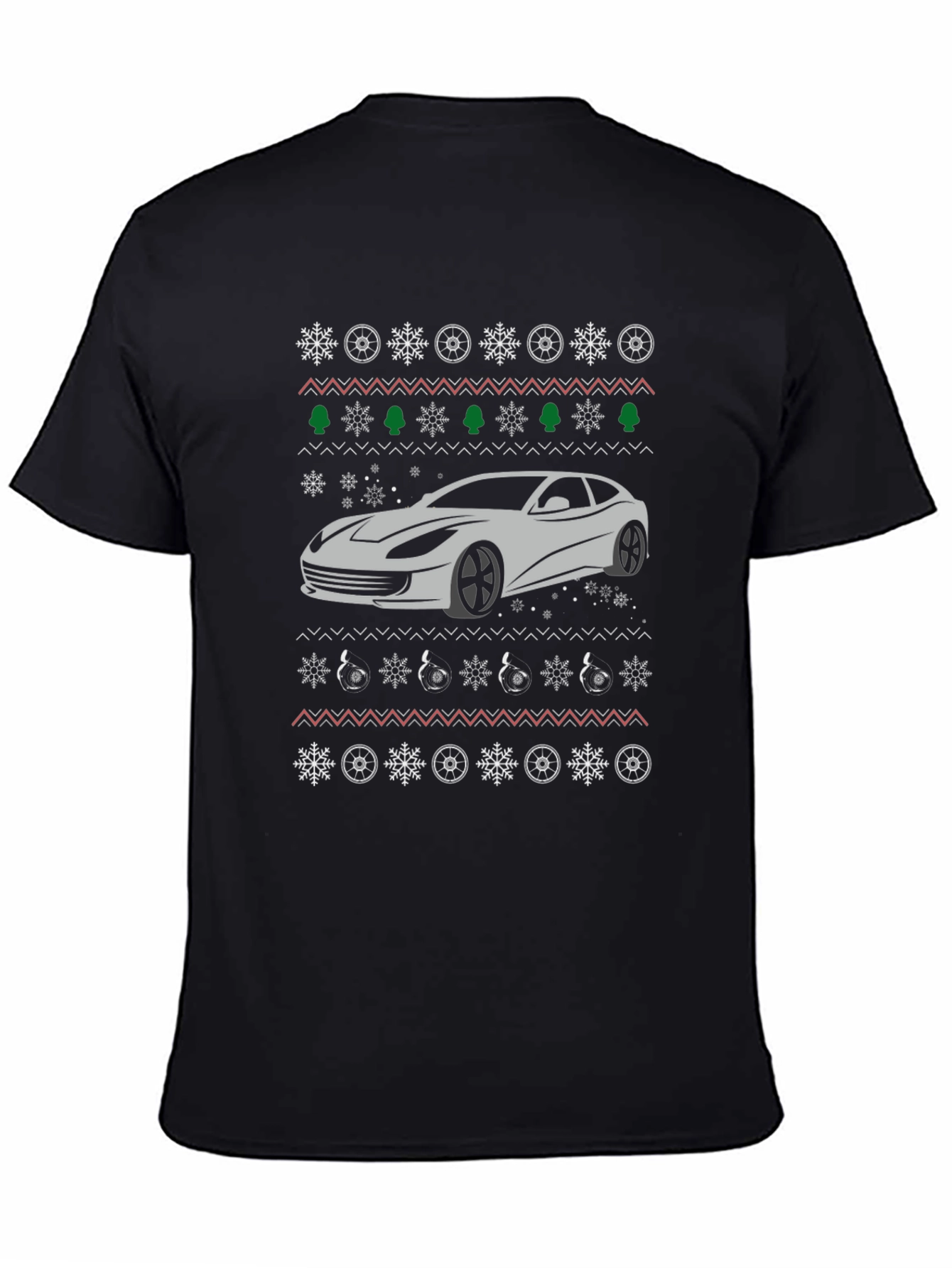 Car Christmas Pattern T-Shirt