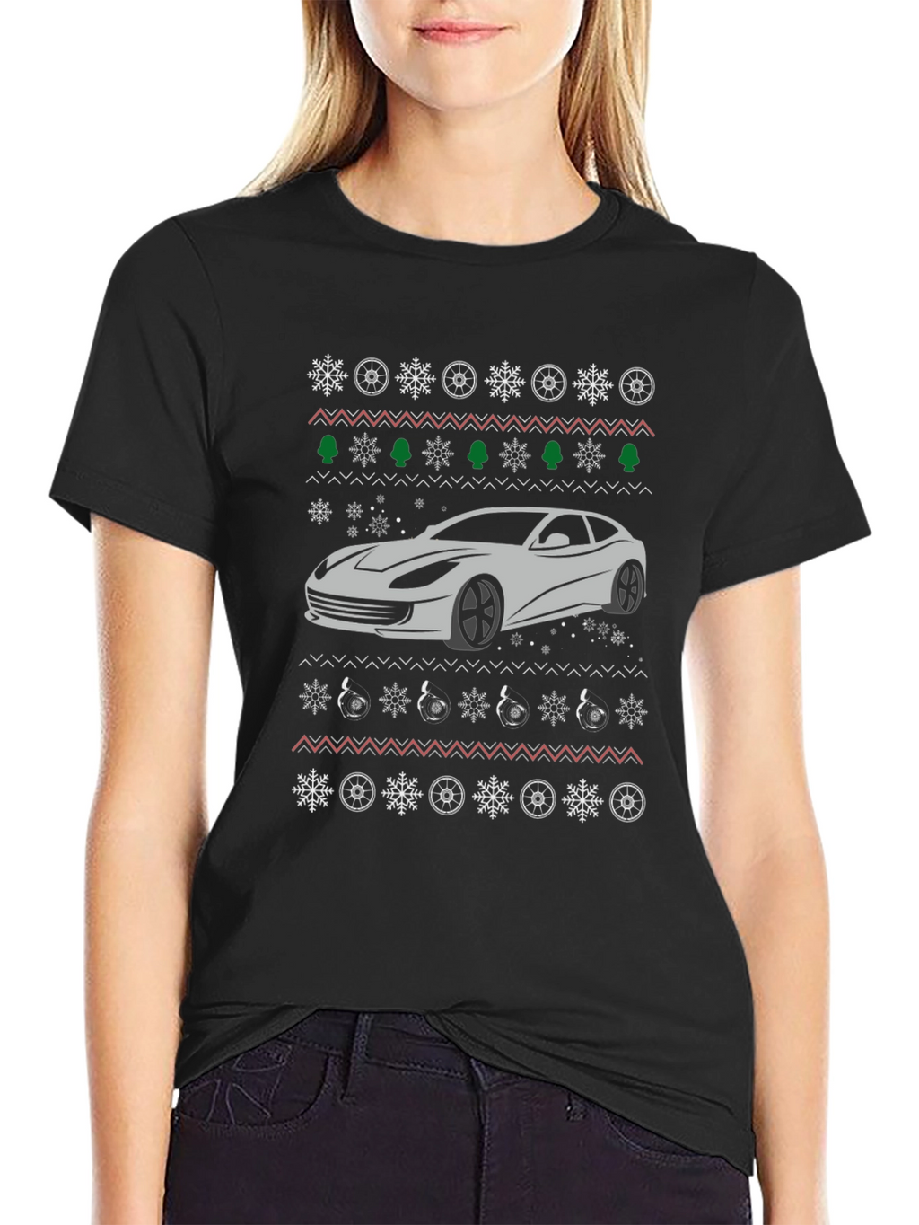 Car Christmas Pattern T-Shirt