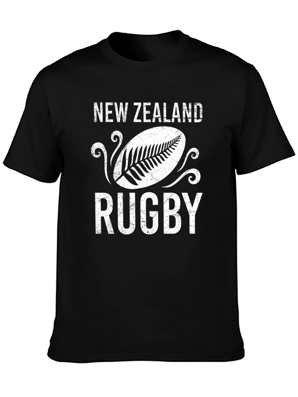 New Zealand Rugby T-Shirt - Black Cotton Tee