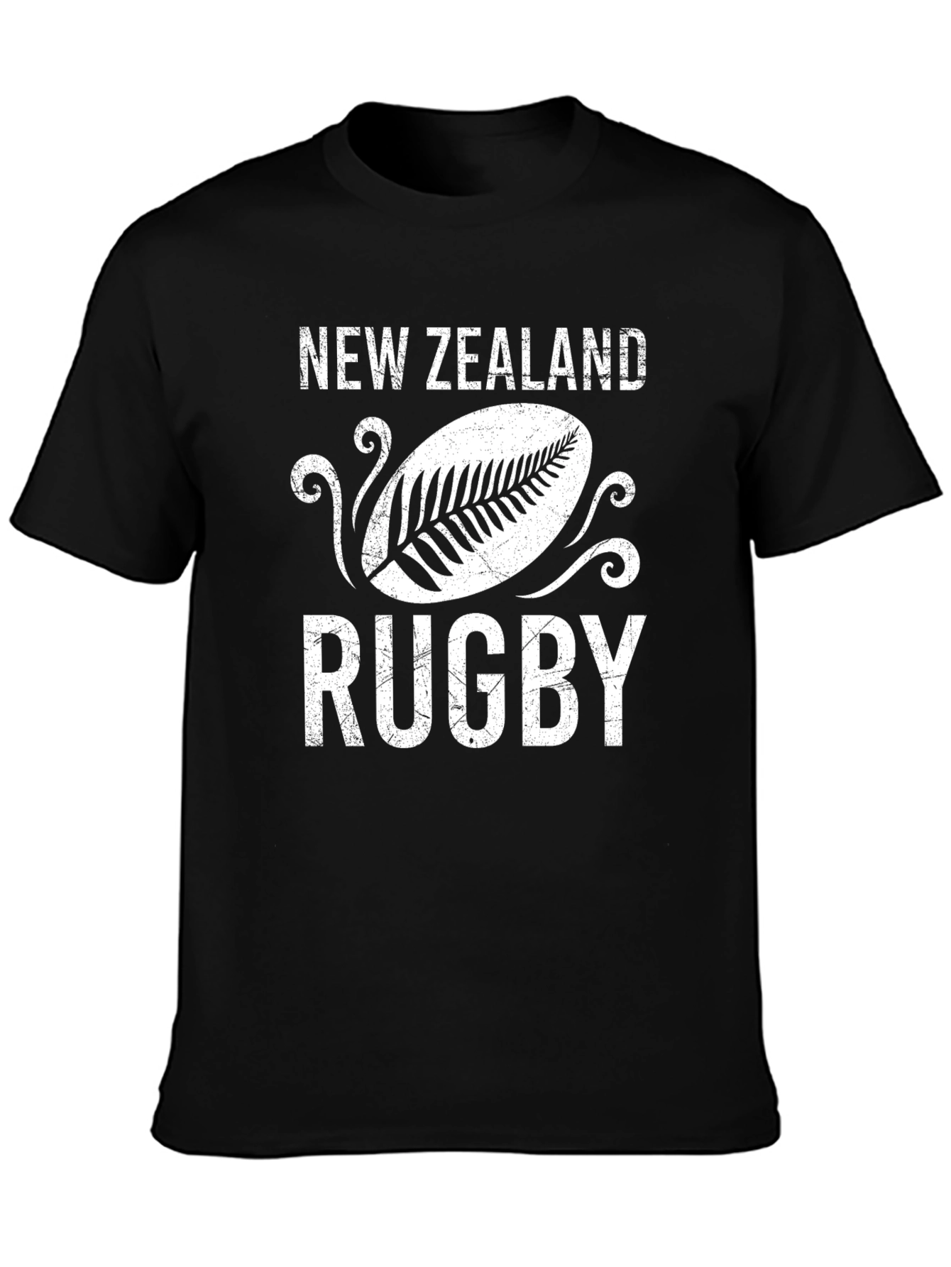 New Zealand Rugby T-Shirt - Black Cotton Tee