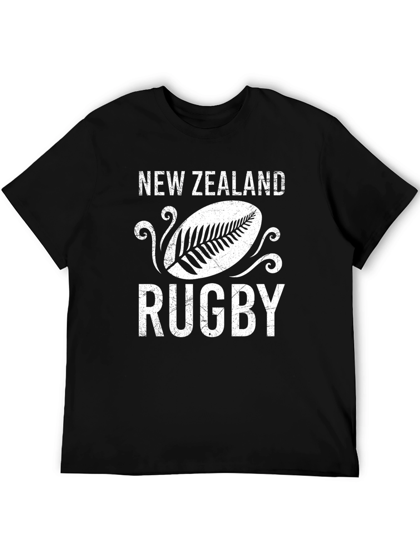 New Zealand Rugby T-Shirt - Black Cotton Tee