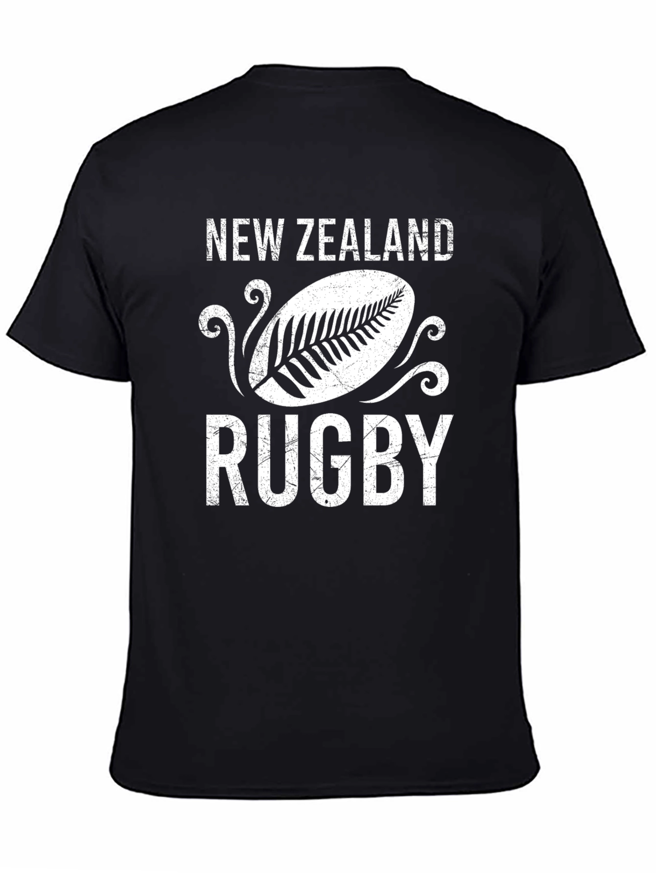 New Zealand Rugby T-Shirt - Black Cotton Tee