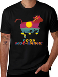 Good Moo-rning T-Shirt - Novelty Cow Sunrise Design