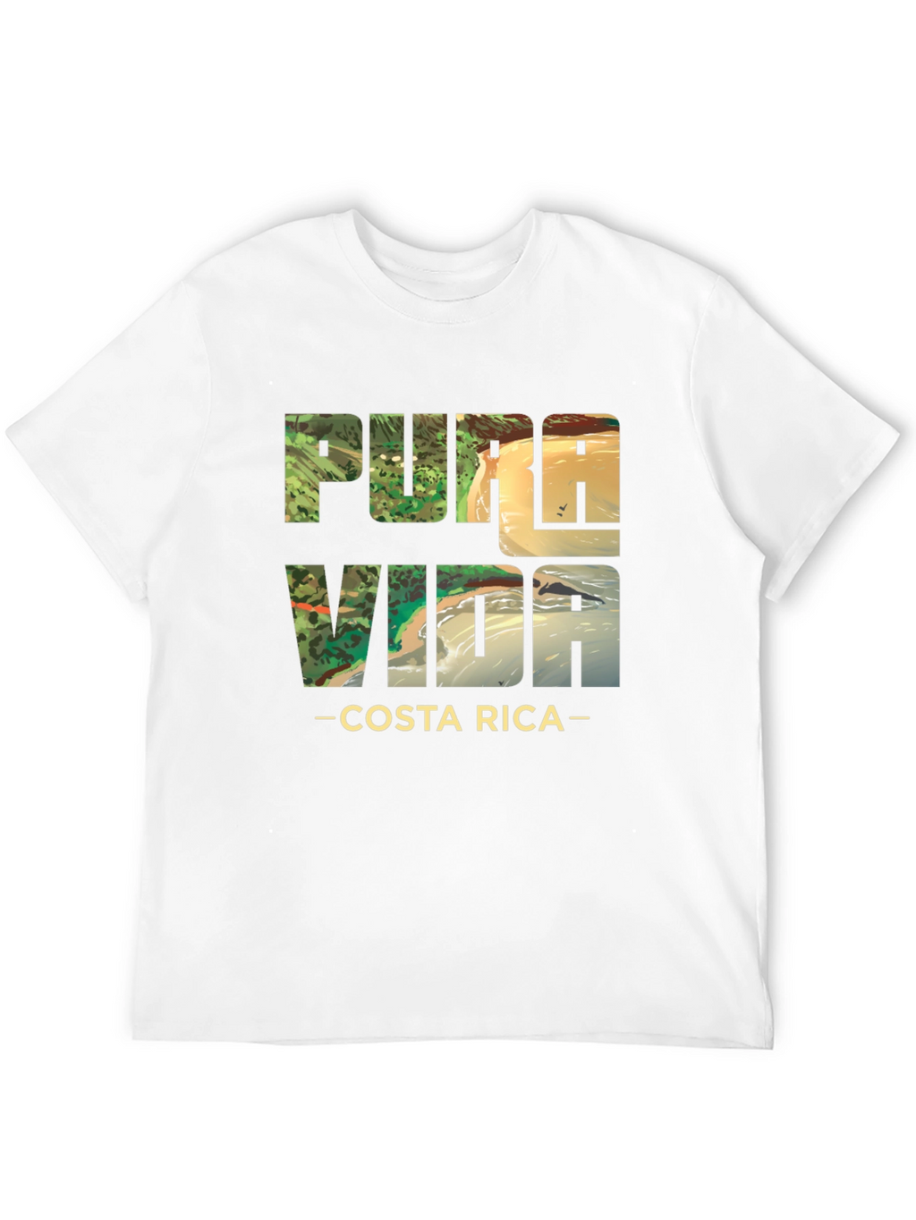 Pura Vida Costa Rica Black T-Shirt