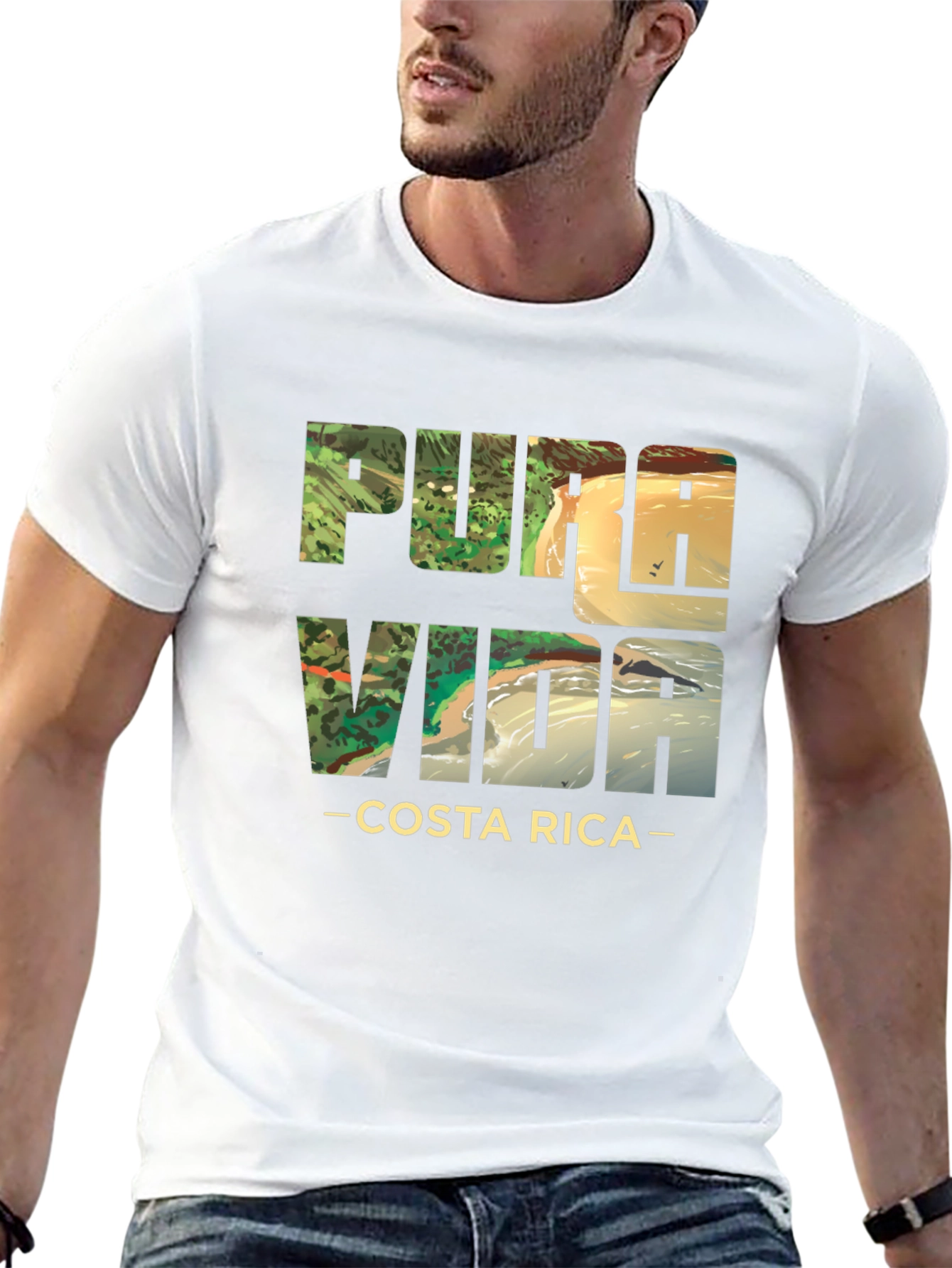 Pura Vida Costa Rica Black T-Shirt