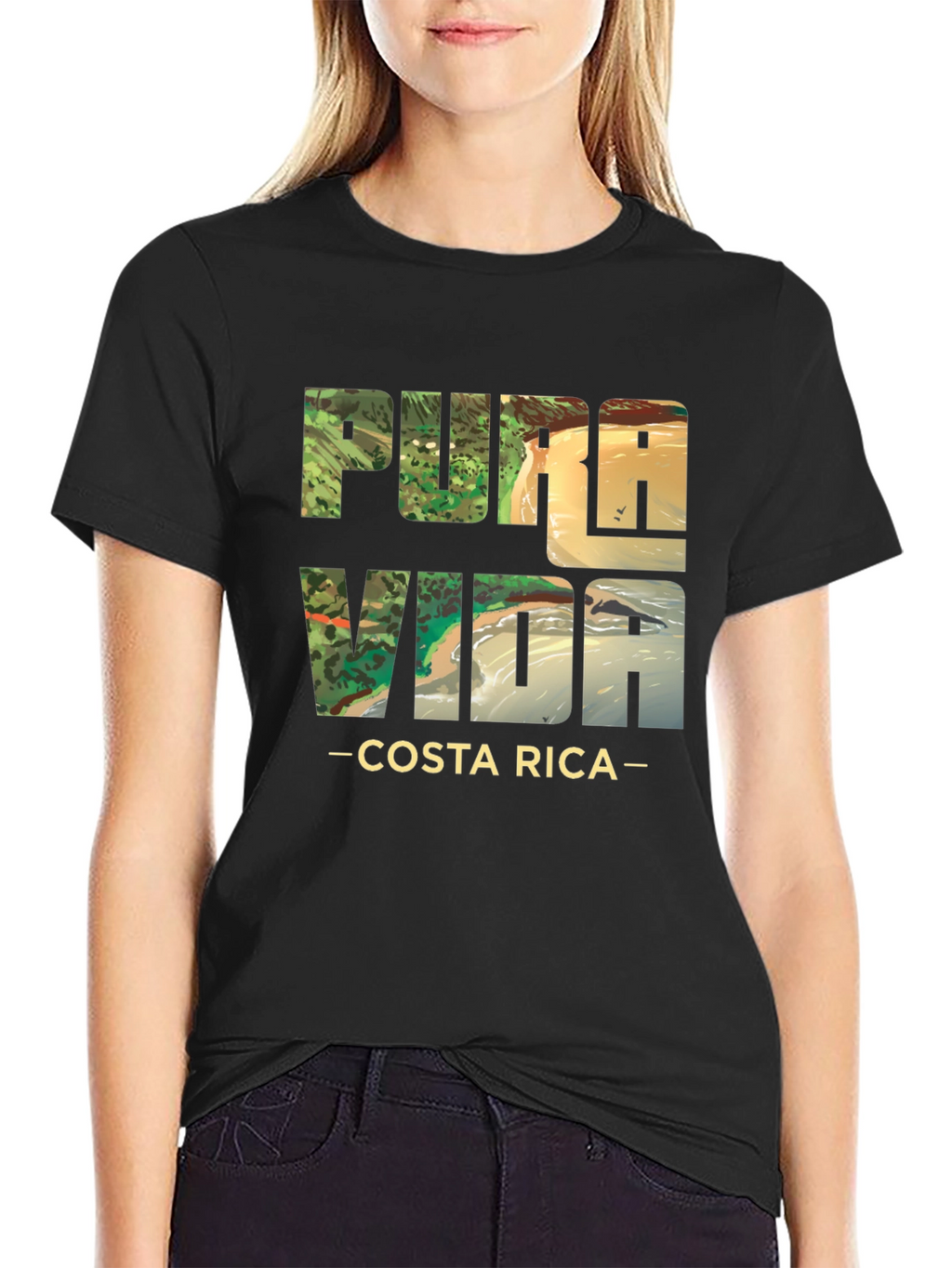 Pura Vida Costa Rica Black T-Shirt