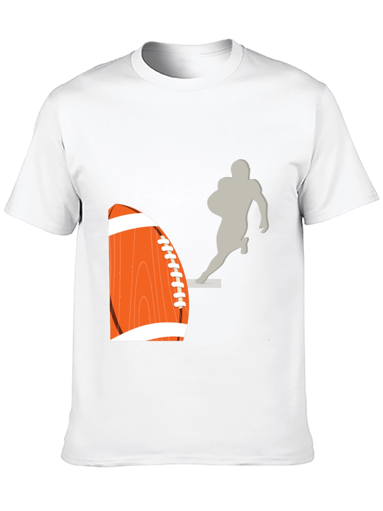 Football Graphic Tee - Black Cotton T-Shirt