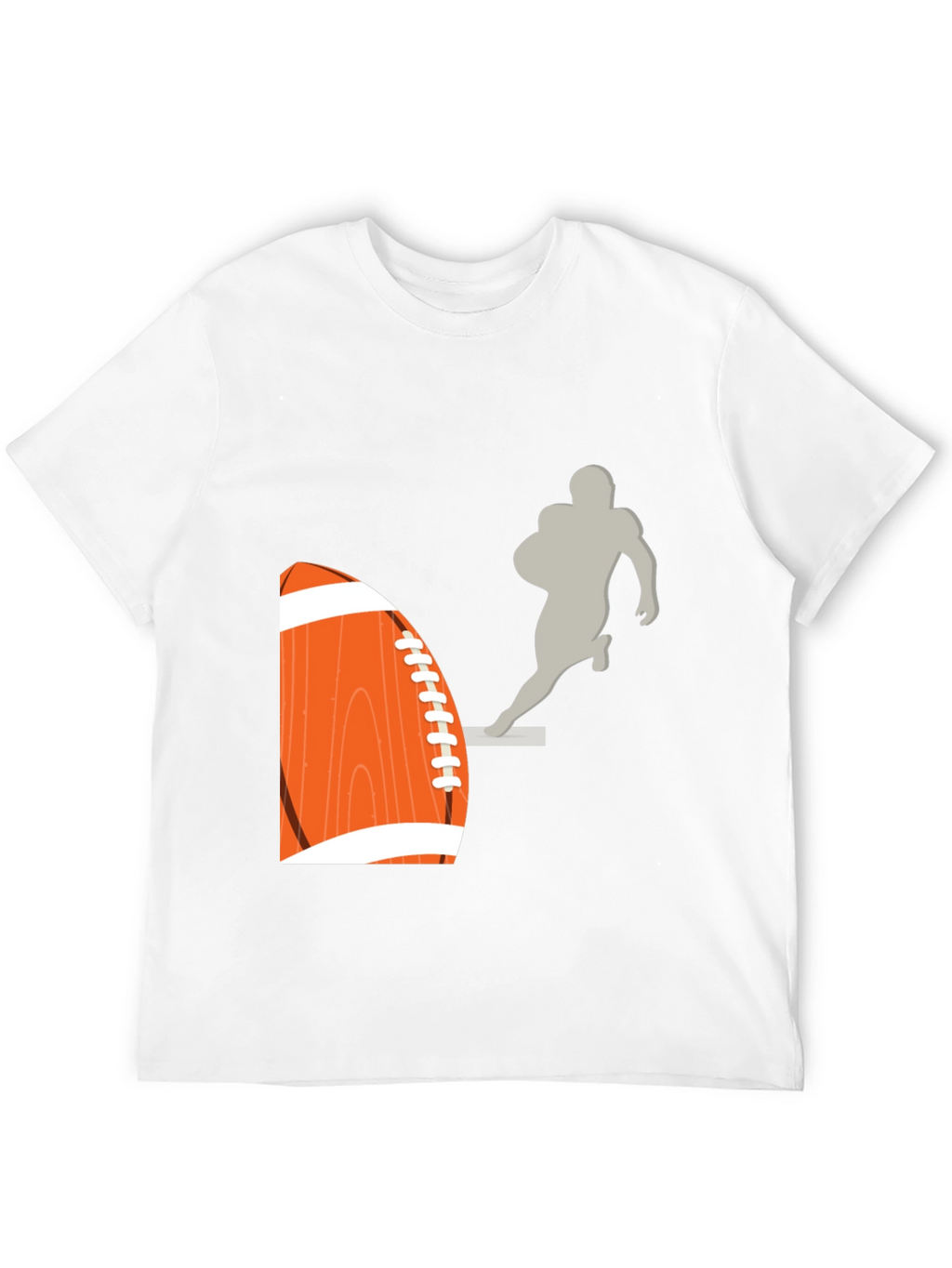 Football Graphic Tee - Black Cotton T-Shirt