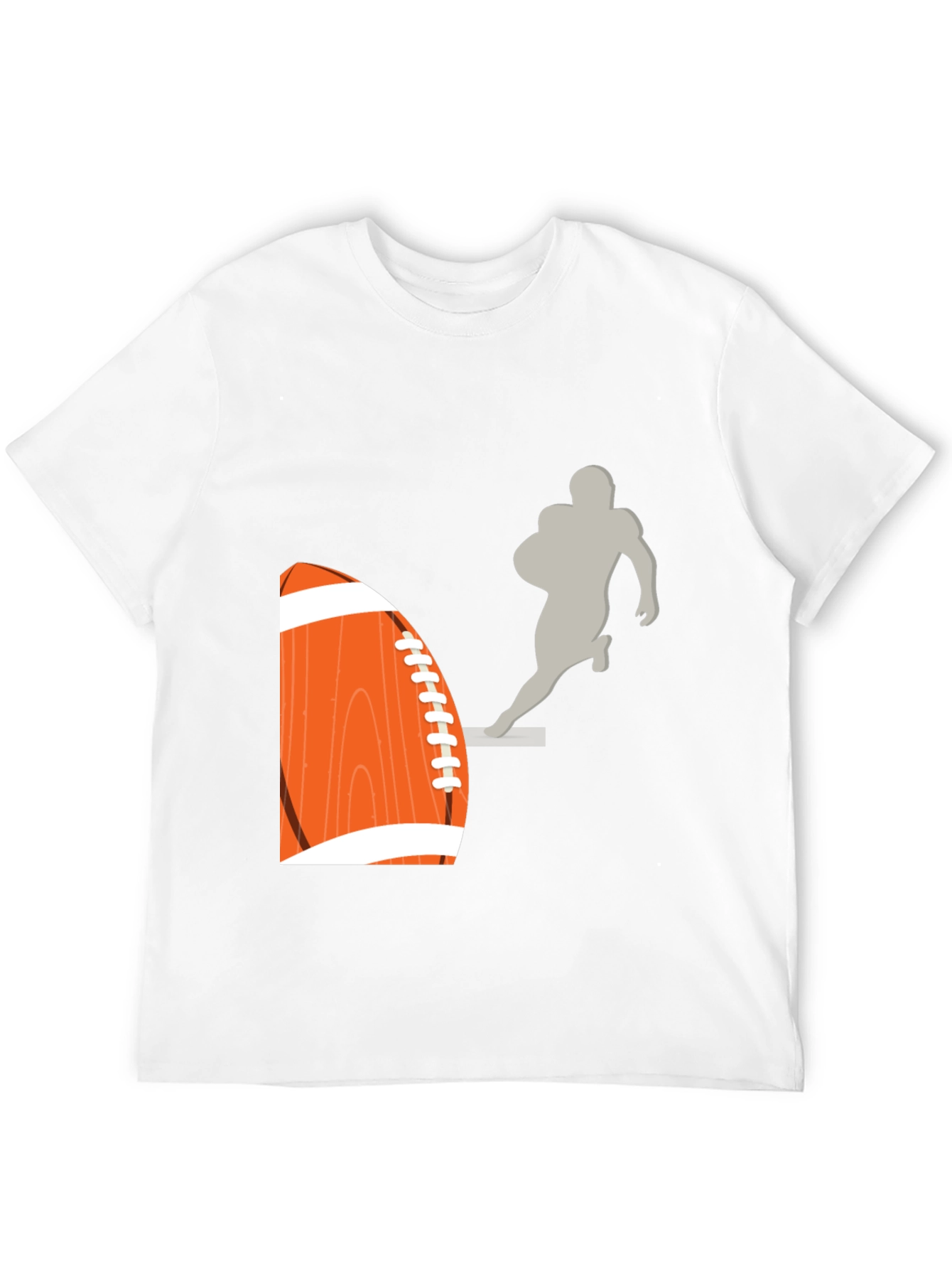Football Graphic Tee - Black Cotton T-Shirt