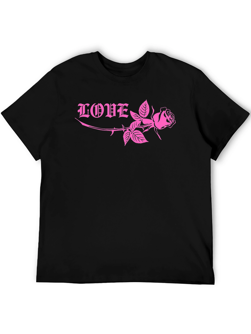 Love Rose Graphic Tee - Black
