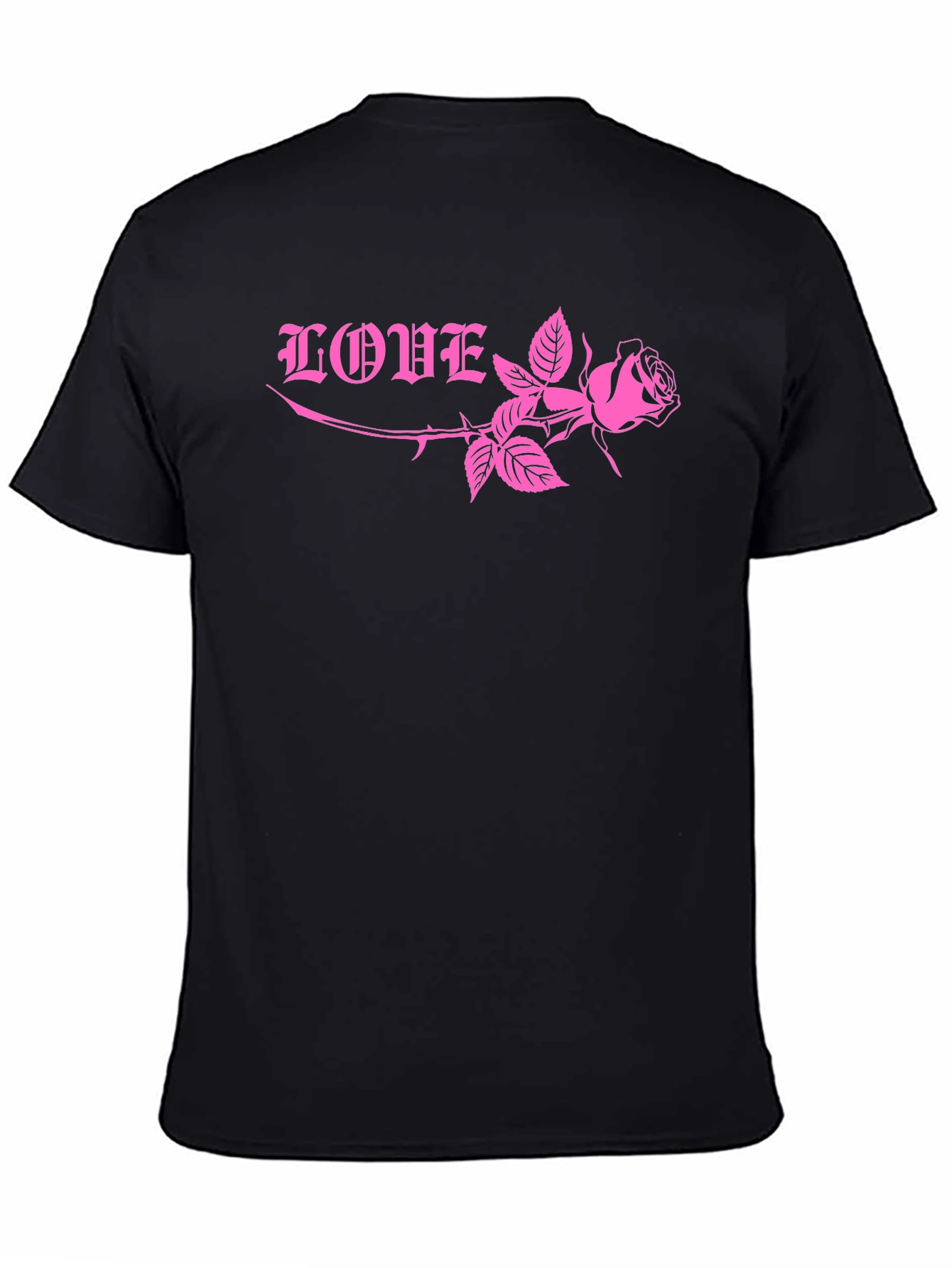 Love Rose Graphic Tee - Black