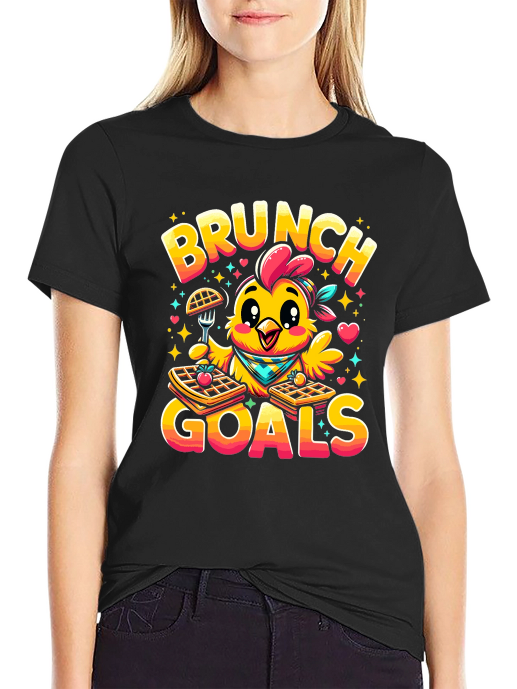 Brunch Goals Chicken Graphic Tee