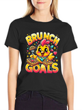 Brunch Goals Chicken Graphic Tee