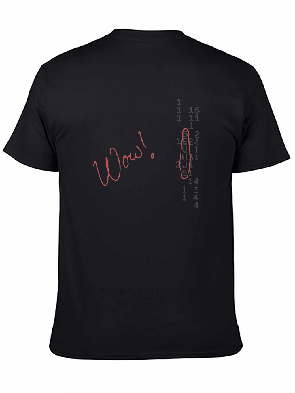 Wow Graphic Print Black T-Shirt