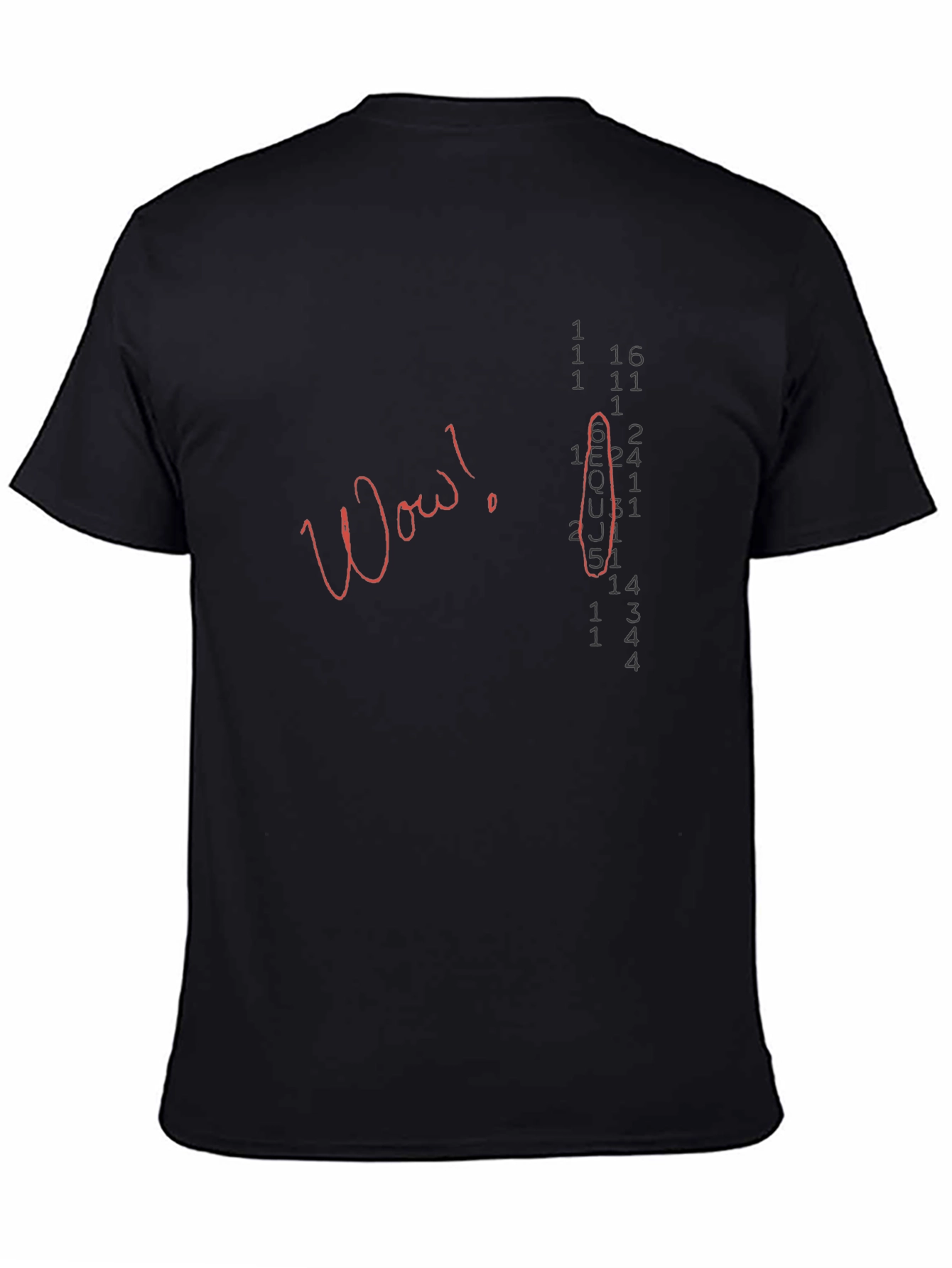 Wow Graphic Print Black T-Shirt